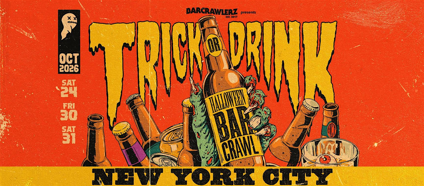 Trick or Drink: New York City Halloween Bar Crawl (3 Days)