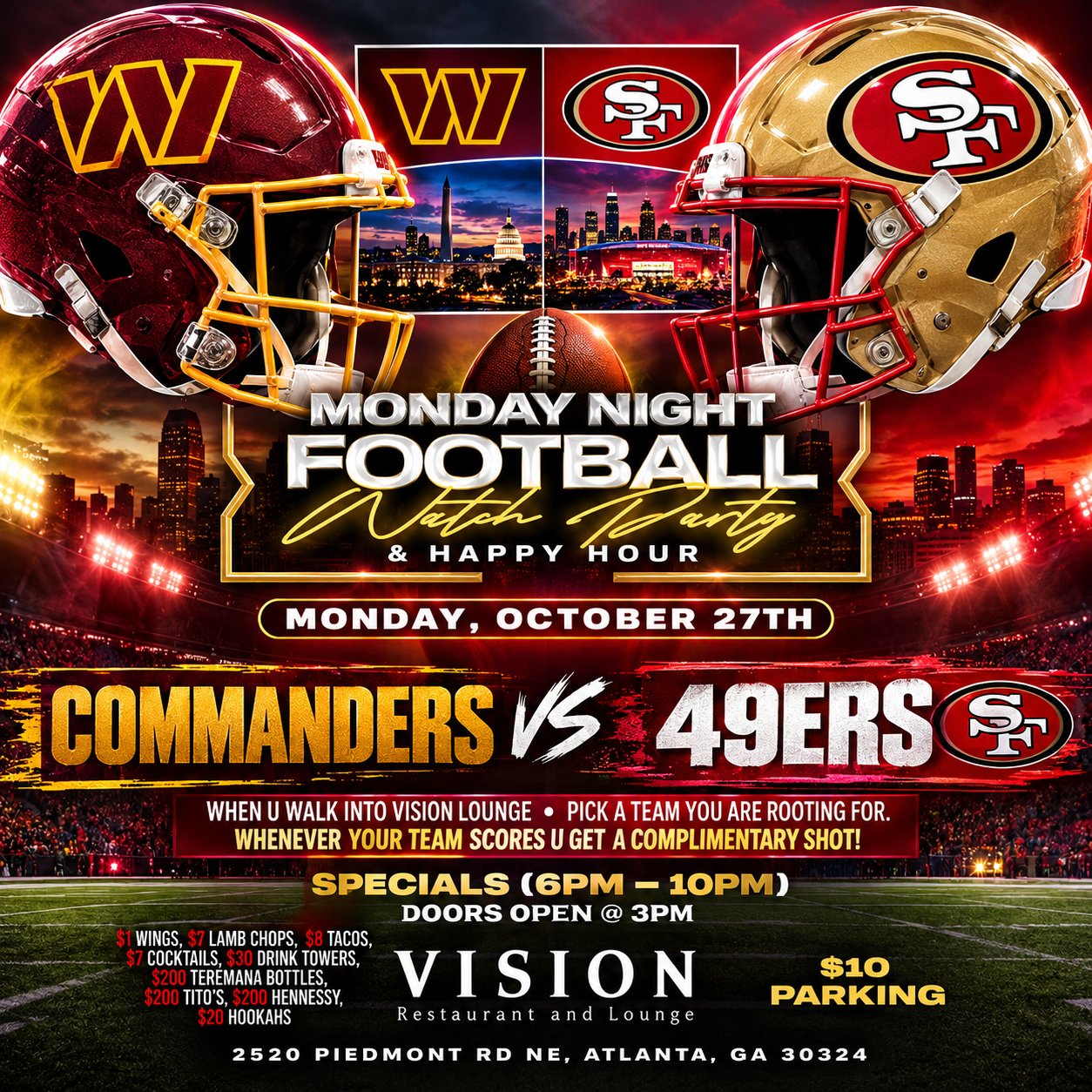 Monday Night Football at Visions  