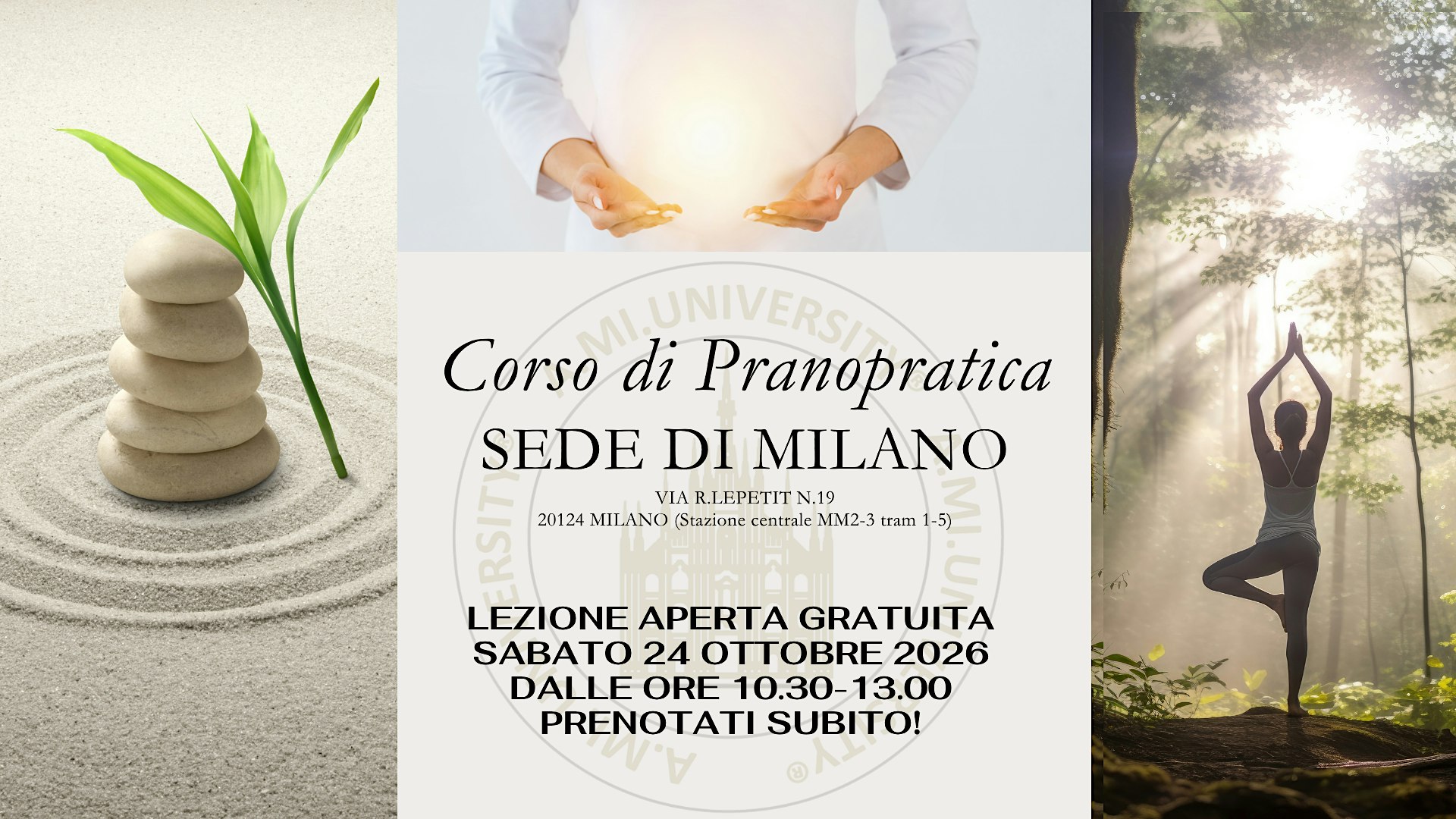 CORSO DI  PRANOTERAPIA A MILANO: PRESENTAZIONE E LEZIONE APERTA GRATUITA