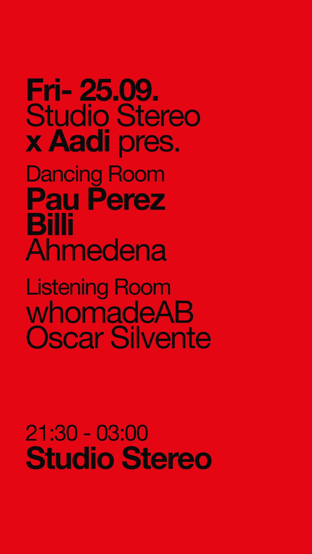 Studio Stereo x Aadi pres. Pau Perez