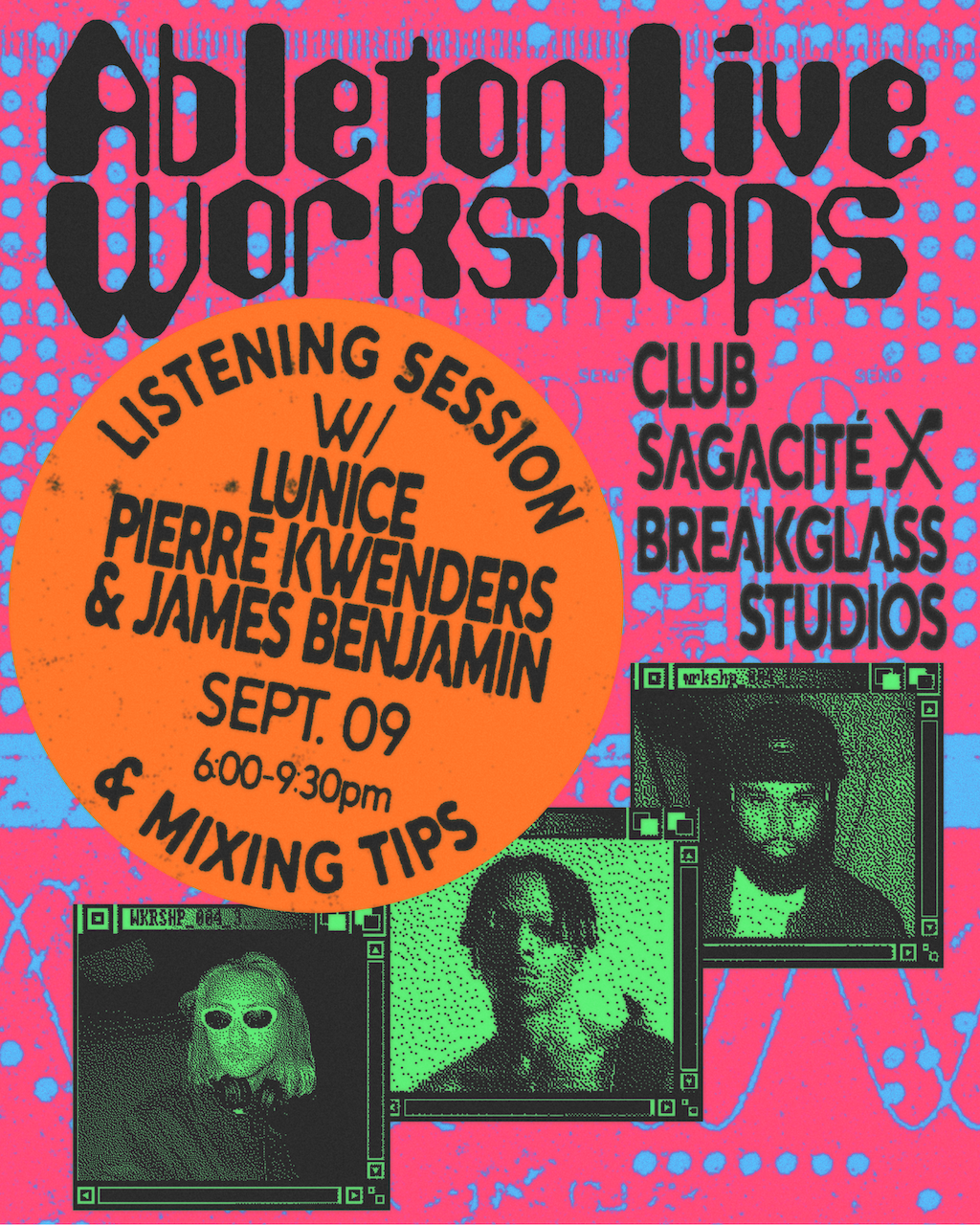 Listening Session & Mixing Tips with Lunice, Pierre Kwenders & James Benjamin