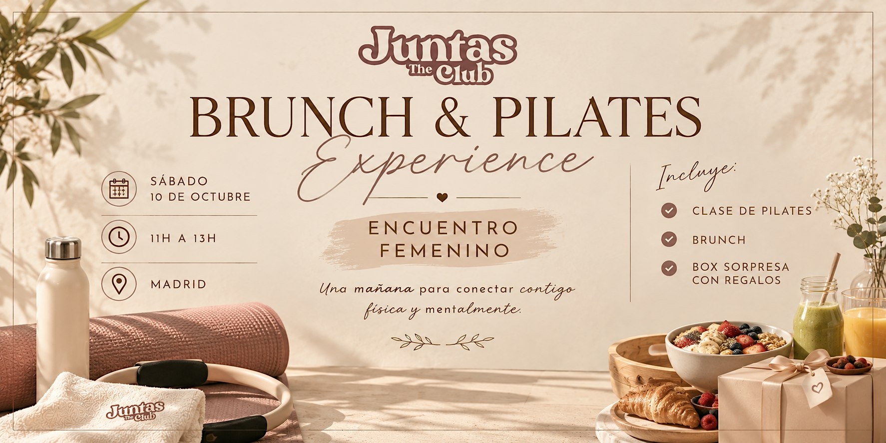 Brunch & Pilates en Madrid - Juntas por el Mundo