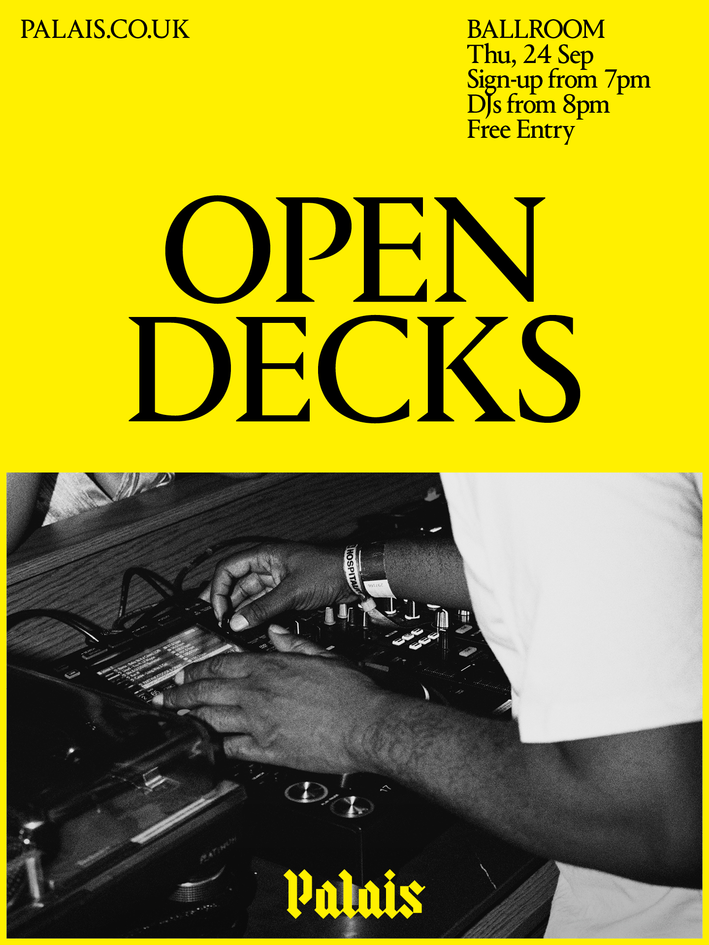 Ballroom at Palais: Open Decks