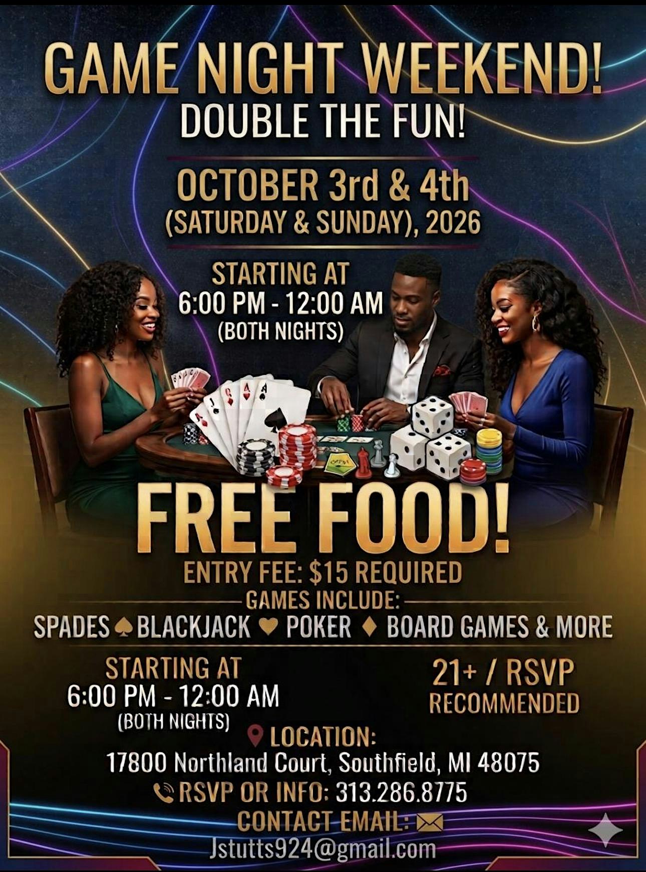 GAME NIGHT WEEKEND