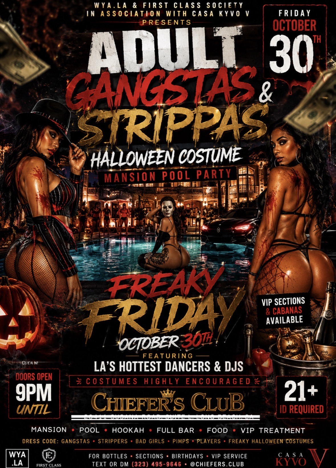 Gangstas & Strippas Halloween Mansion Party