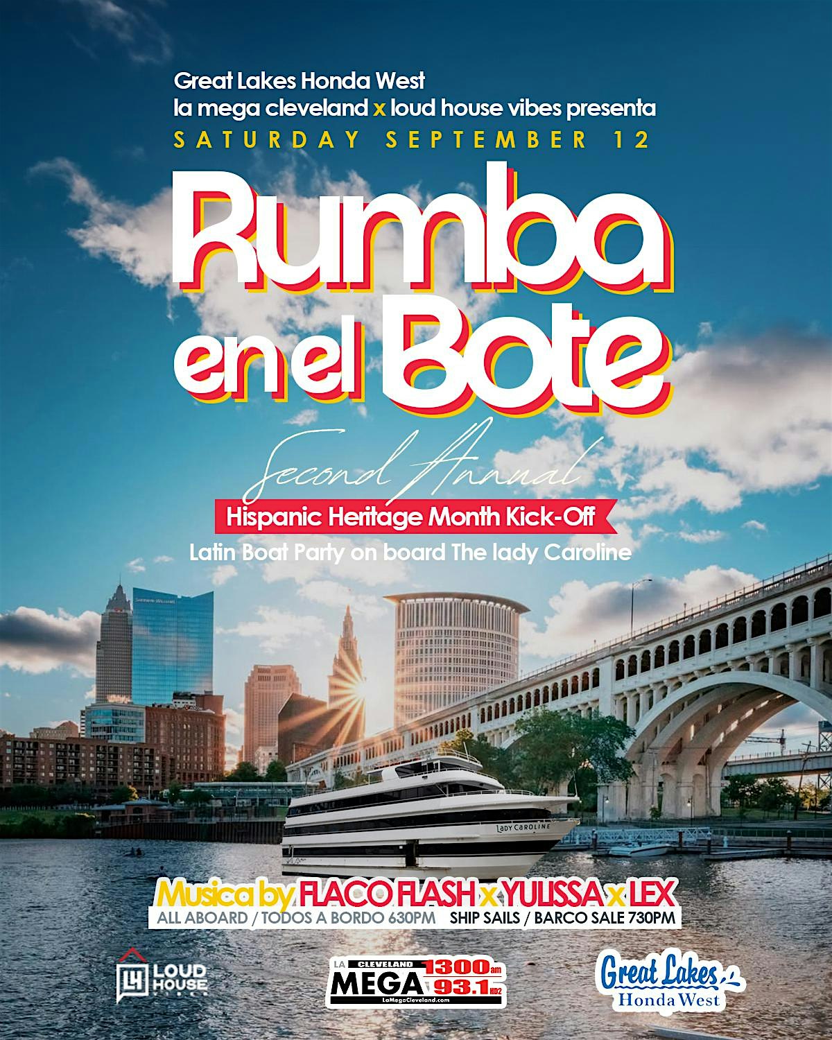 2nd Annual Rumba En El Bote - Hispanic Heritage Month Launch Fiesta Powered