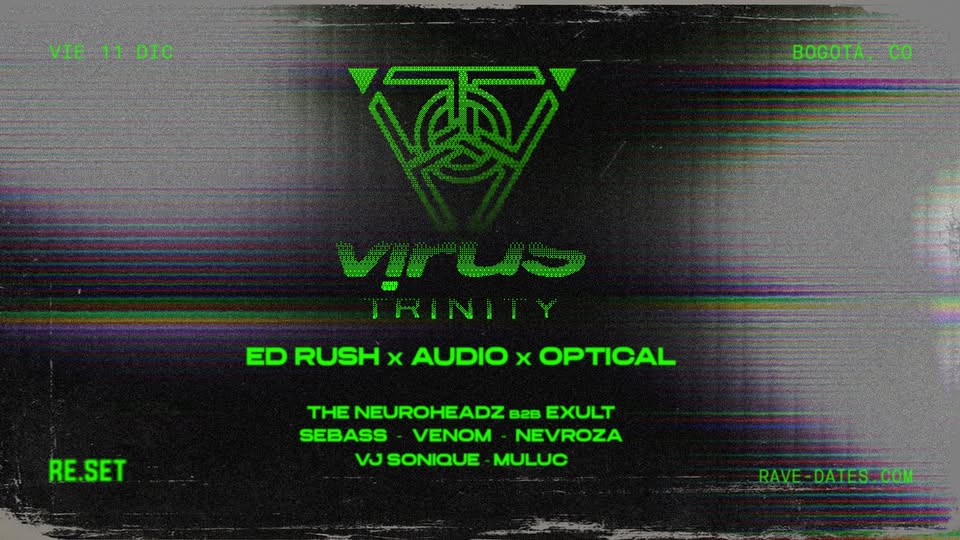 RE.SET presenta: Virus Trinity (Ed Rush X Audio X Optical)