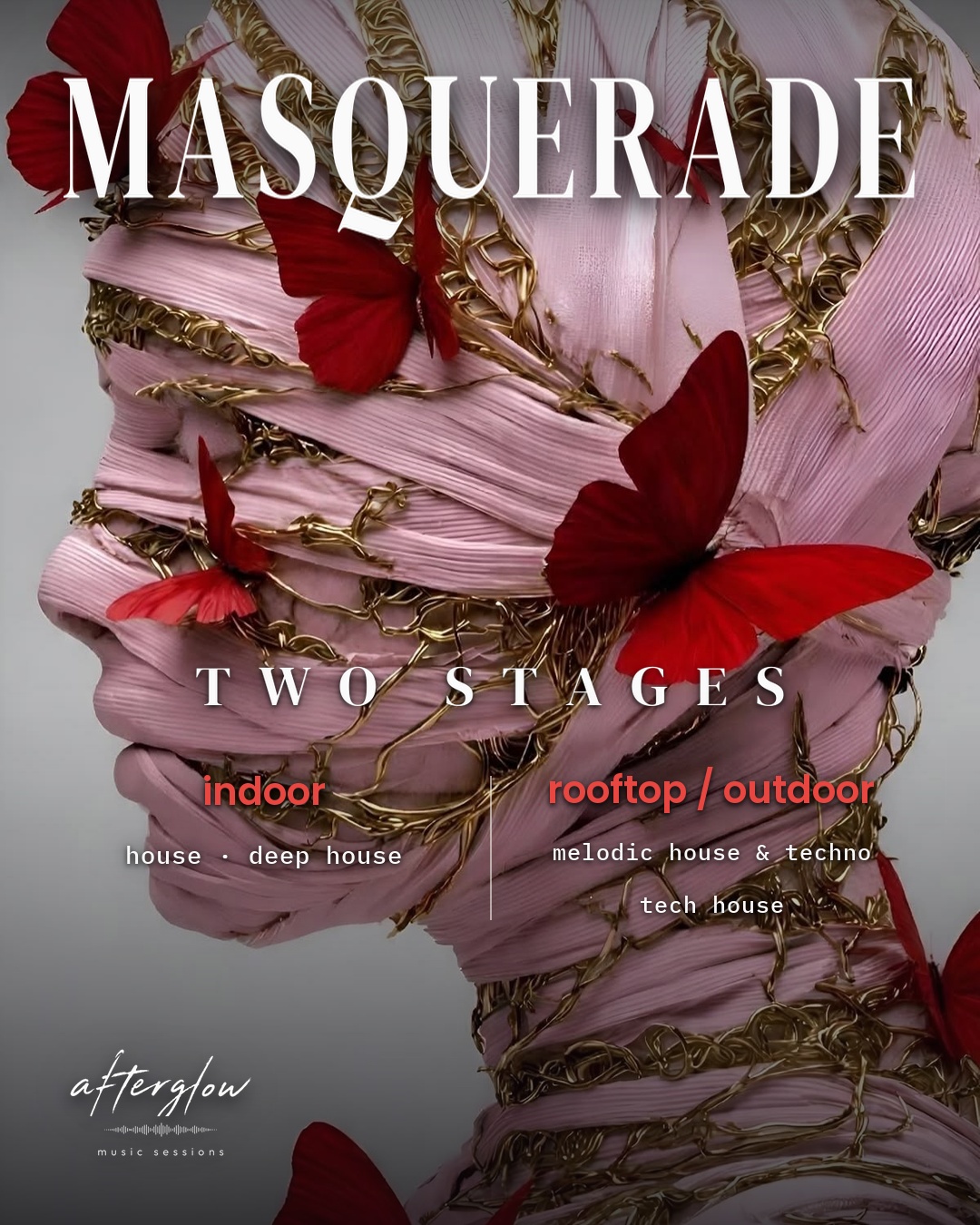 Masquerade · Two Stages · Rooftop & Indor ·2 Moods one Night