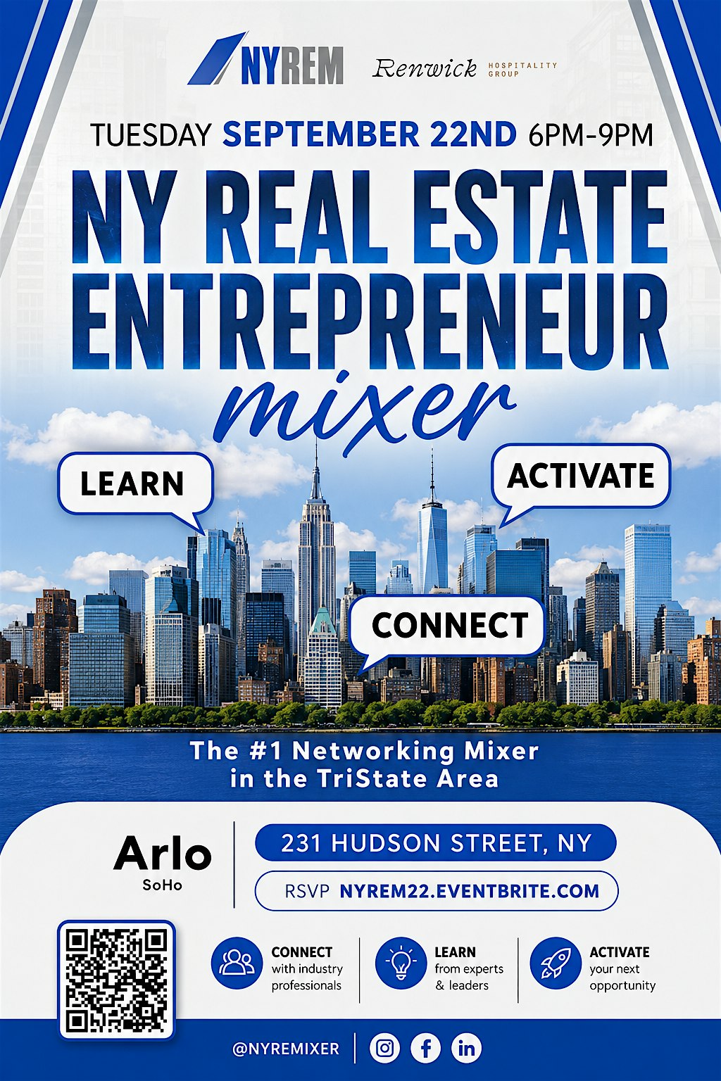 Arlo Soho Hotel / New York Real Estate Mixer  - September