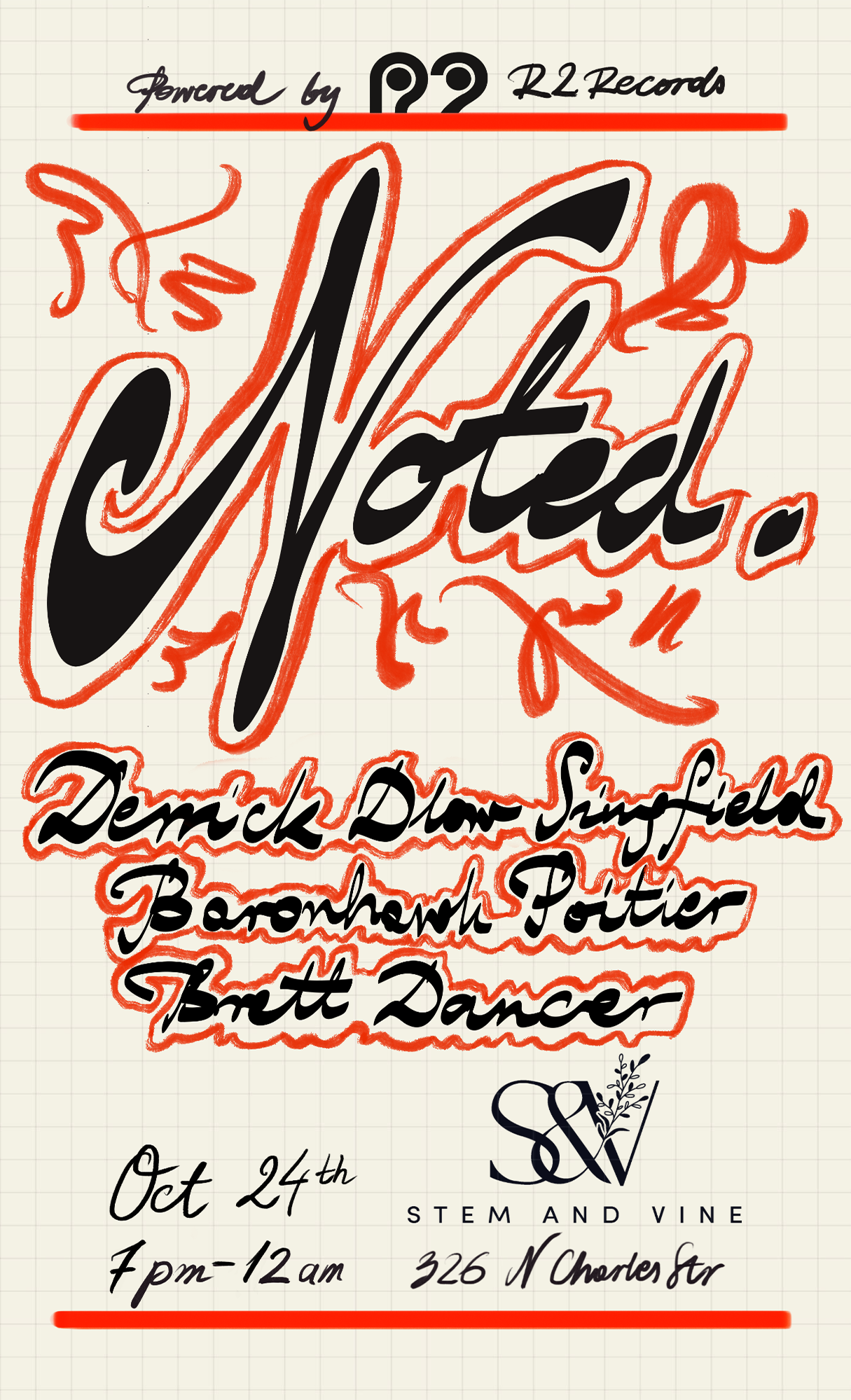 Noted with D Low / Brett Dancer / Baron Hawk Poitier