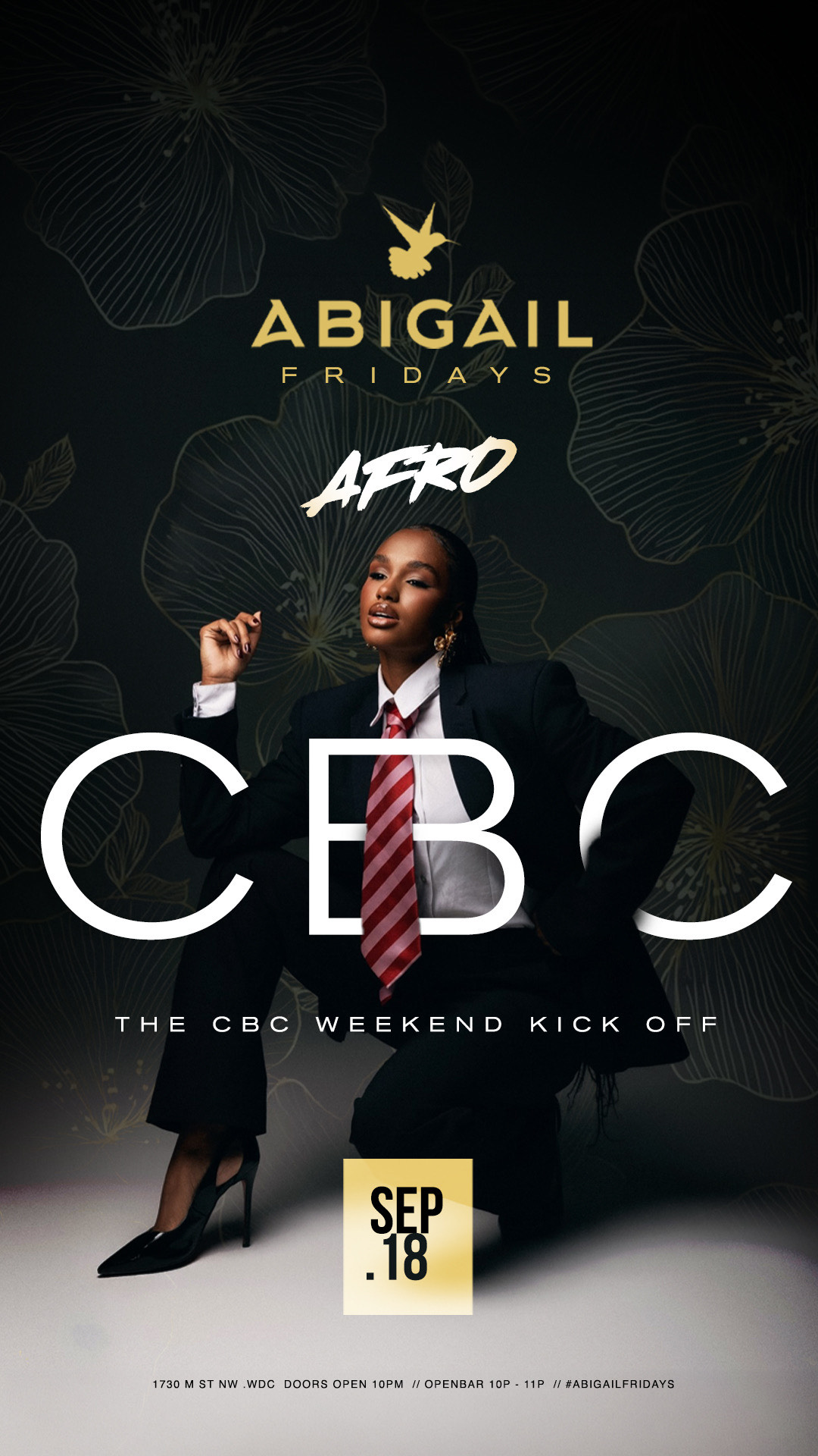 CBC WEEKEND IN DC @abigail : Open Bar + Free Entry