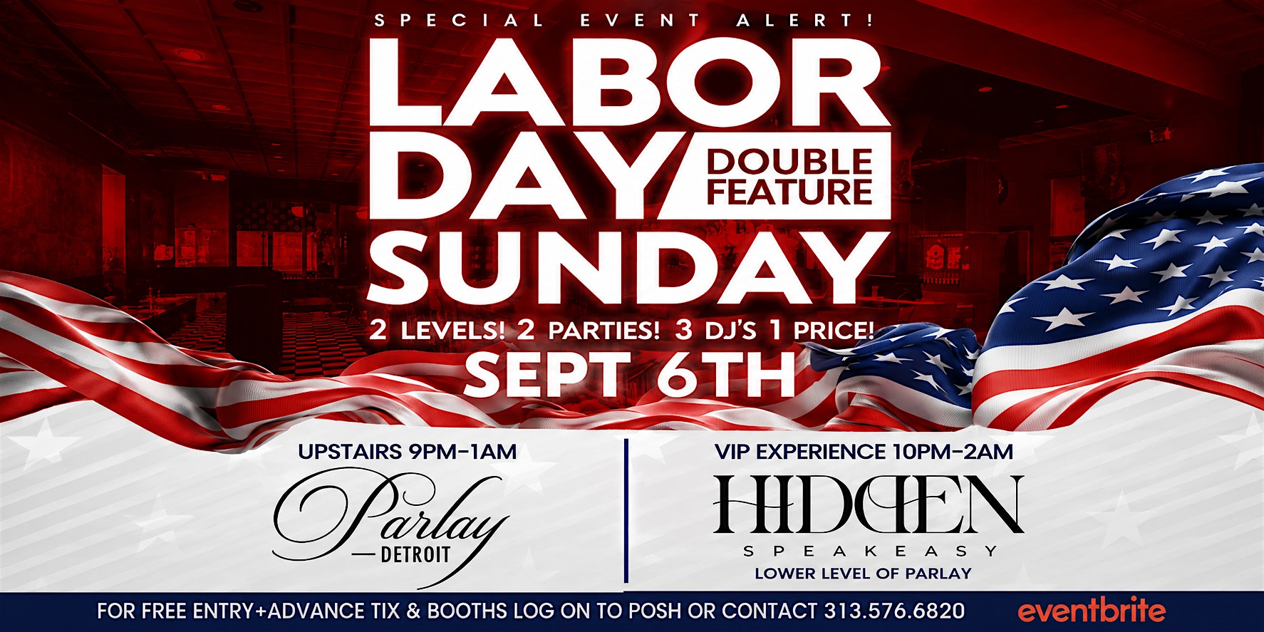 Labor Day Sunday Double Feature @ Parlay
