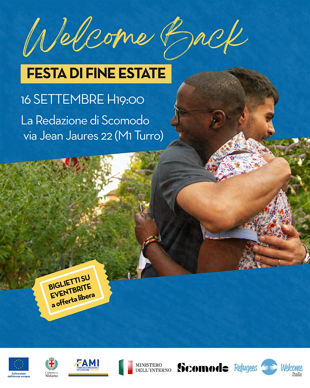WELCOME BACK! Festa di fine estate - Refugees Welcome Italia