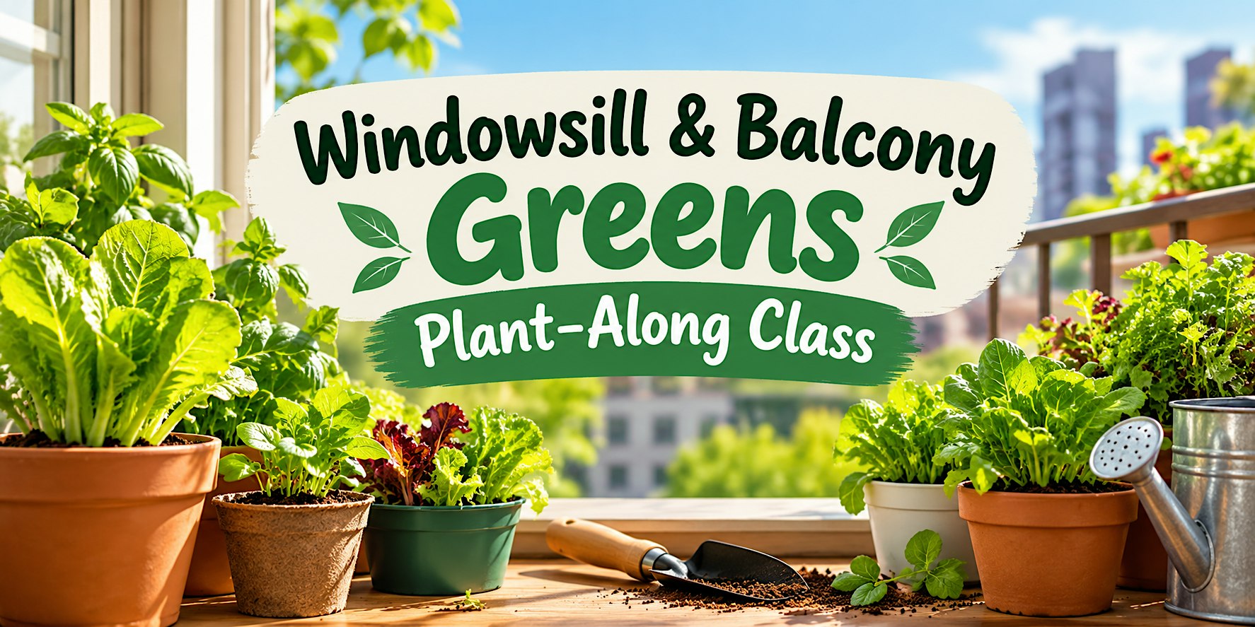 Windowsill & Balcony Greens Plant-Along Class