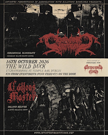CEREMONIAL BLOODBATH, CALLOUS MASTER & OMNICIDAL VOW