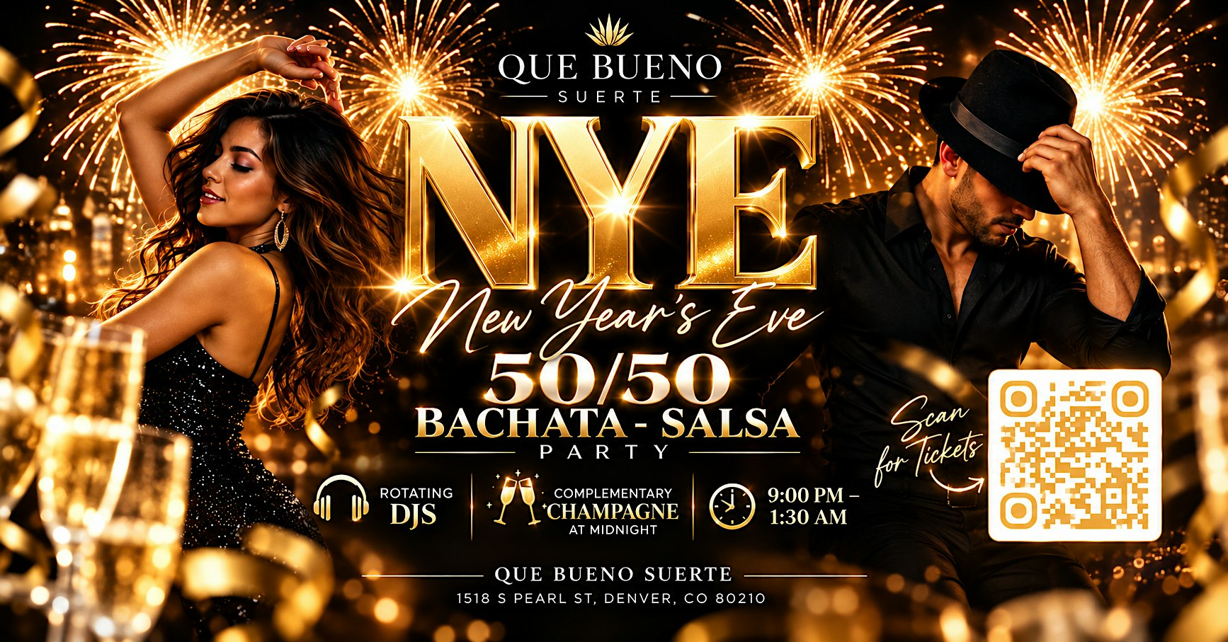New Year 50/50 Bachata/Salsa Party 2027