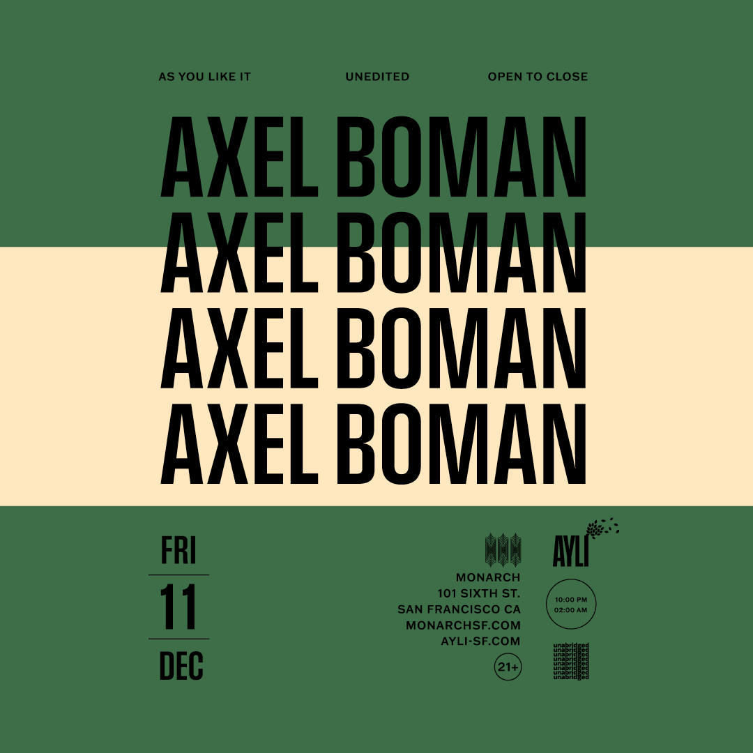 As You Like It Unedited: Open to Close with Axel Boman