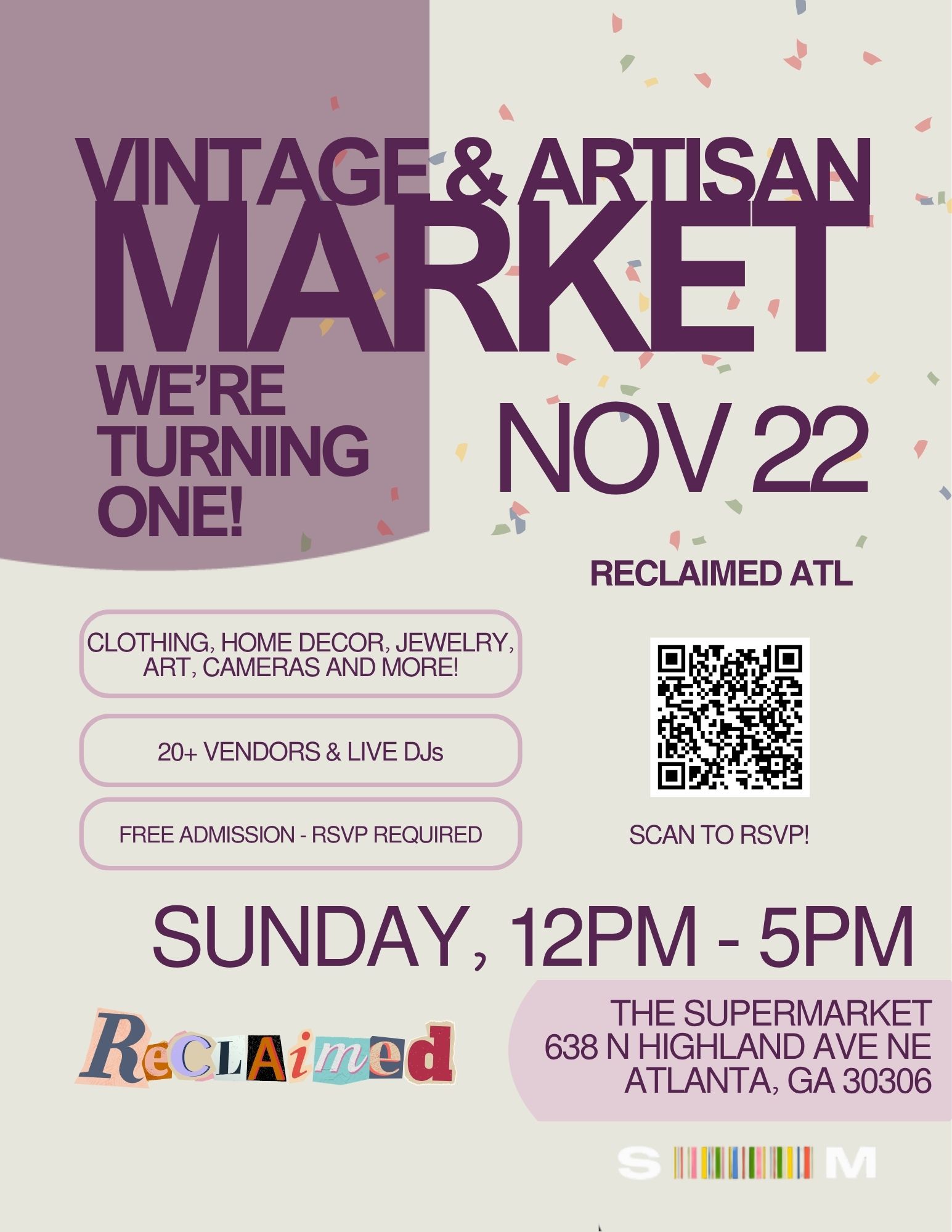 ReClaimed ATL: 1 Year Anniversary Vintage & Artisan Market