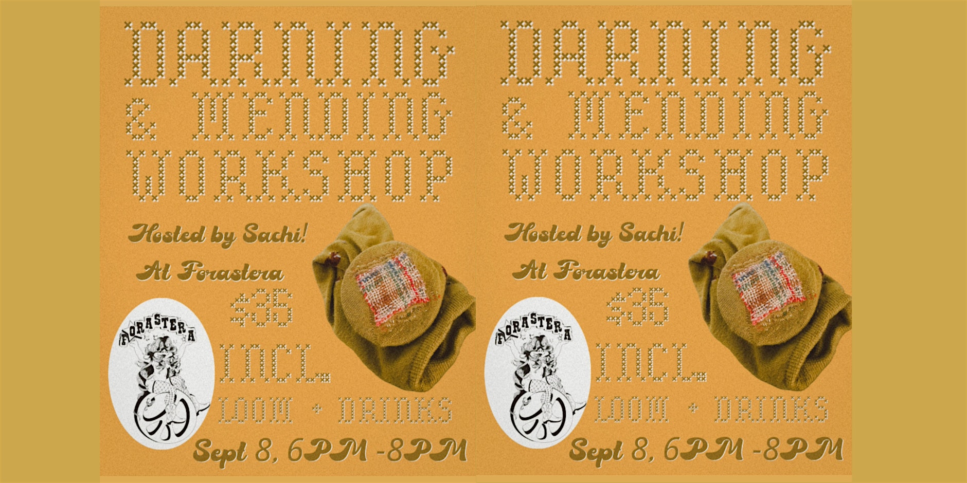 Forastera + Kitchy by Sachi Present: Darning & Mending Workshop