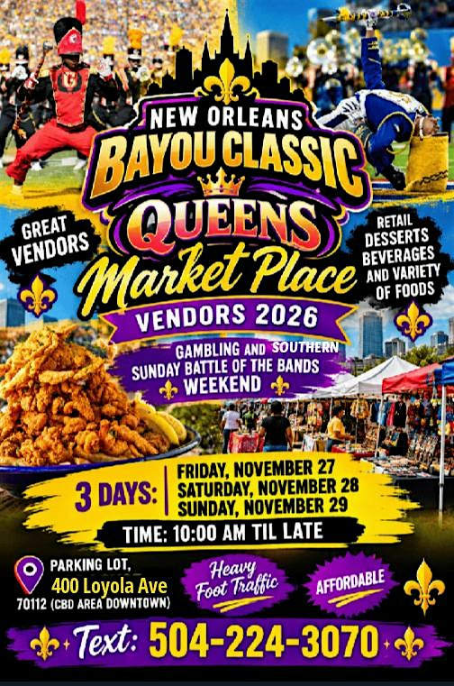 New Orleans Bayou Classic Queens Market Place 2026
