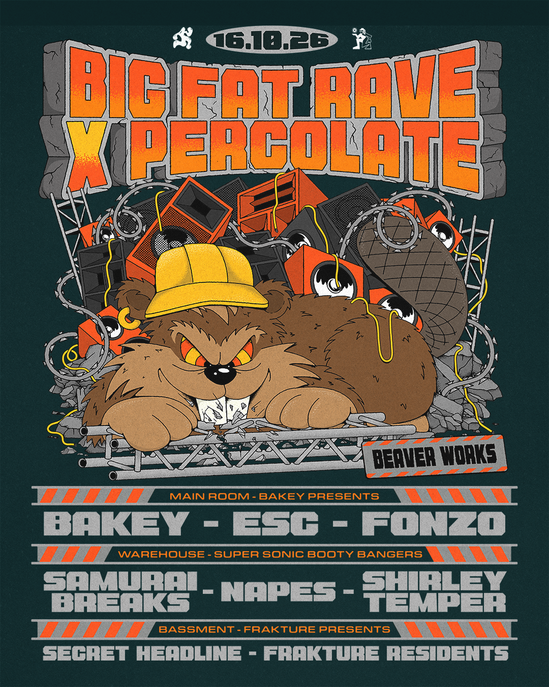Big Fat Rave: Bakey, Samurai Breaks, Napes, ESC, Fonzo, Shirley Temper & More