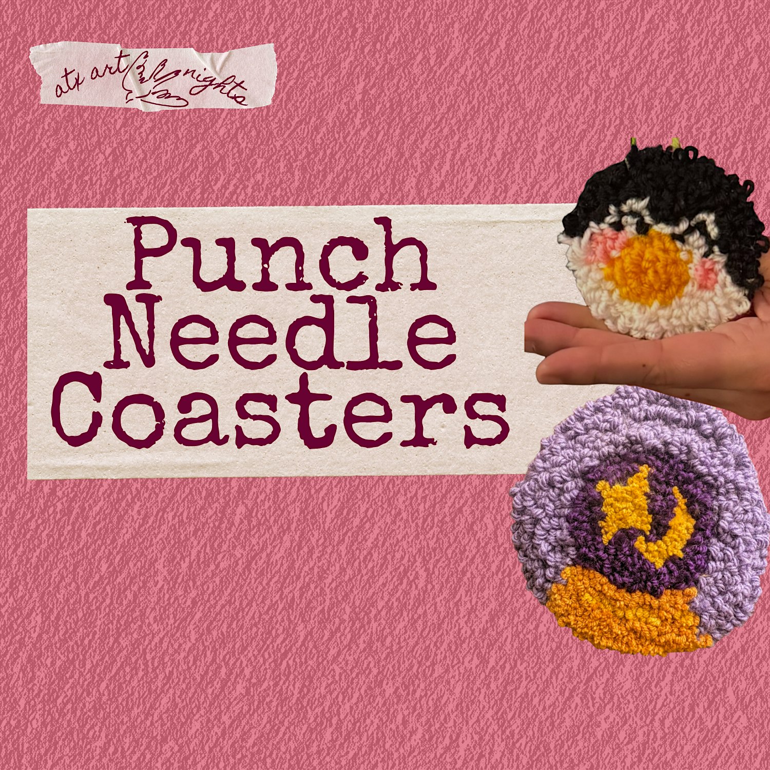 Punch Needle (Coasters/Ornaments)