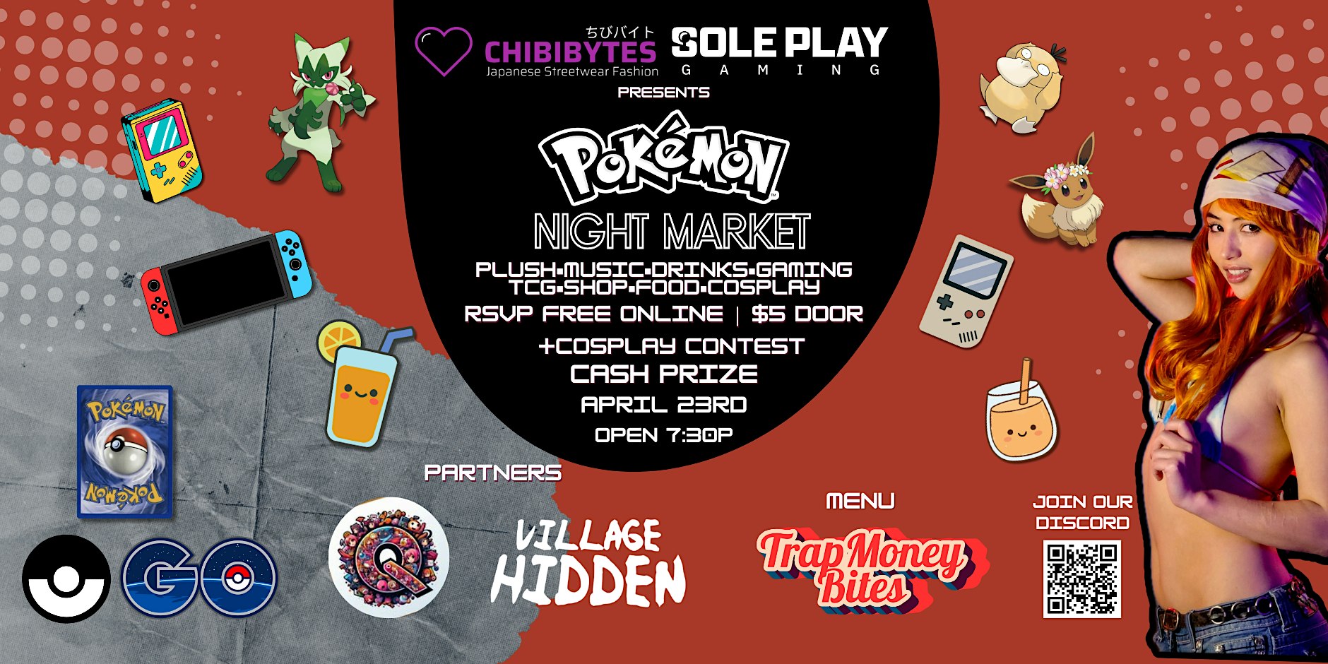 POSTPONTED - Anime Night Market + Cosplay Contest at Soleplay Gaming