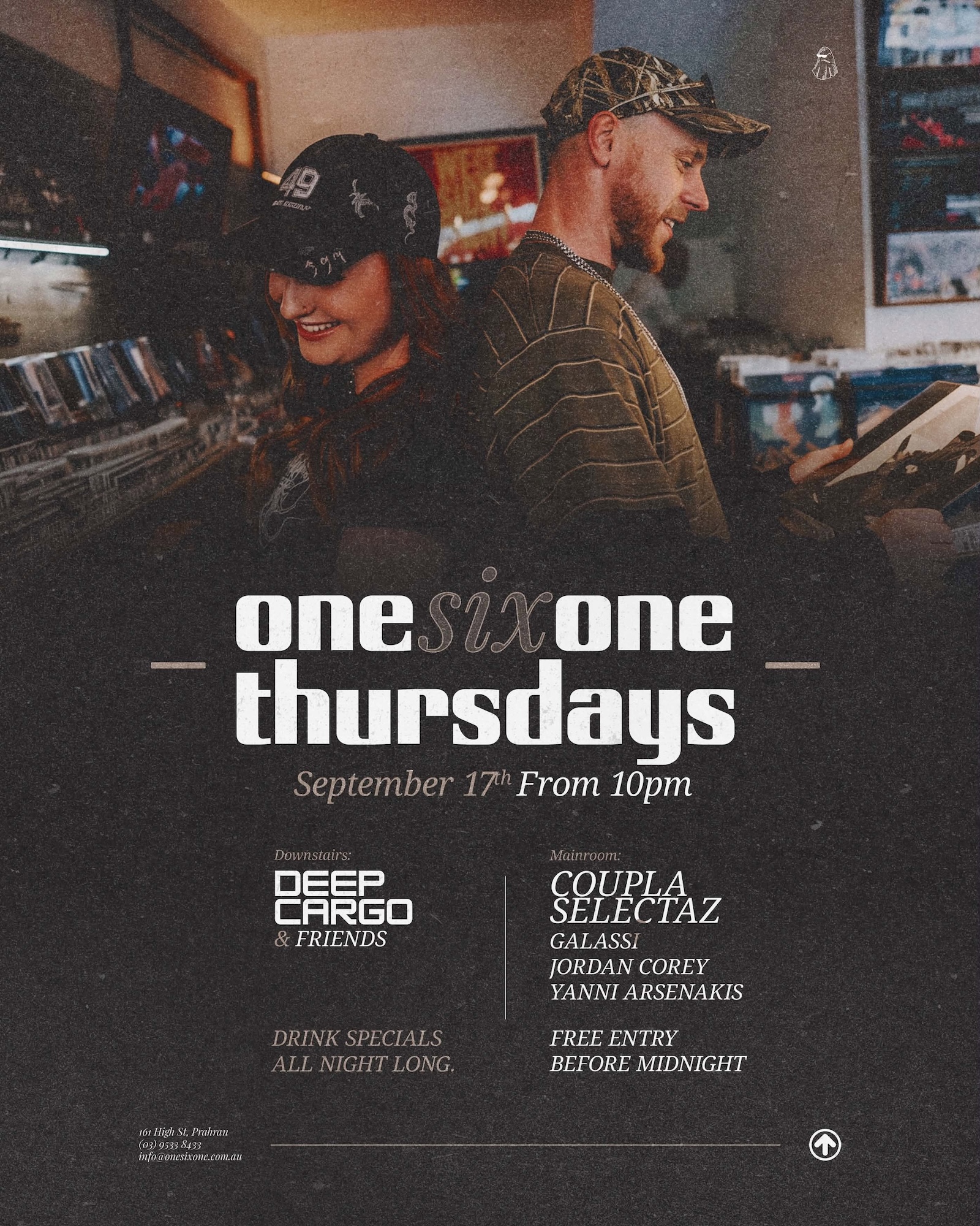 Coupla Selectaz + Deep Cargo & Friends - onesixone Thursday's