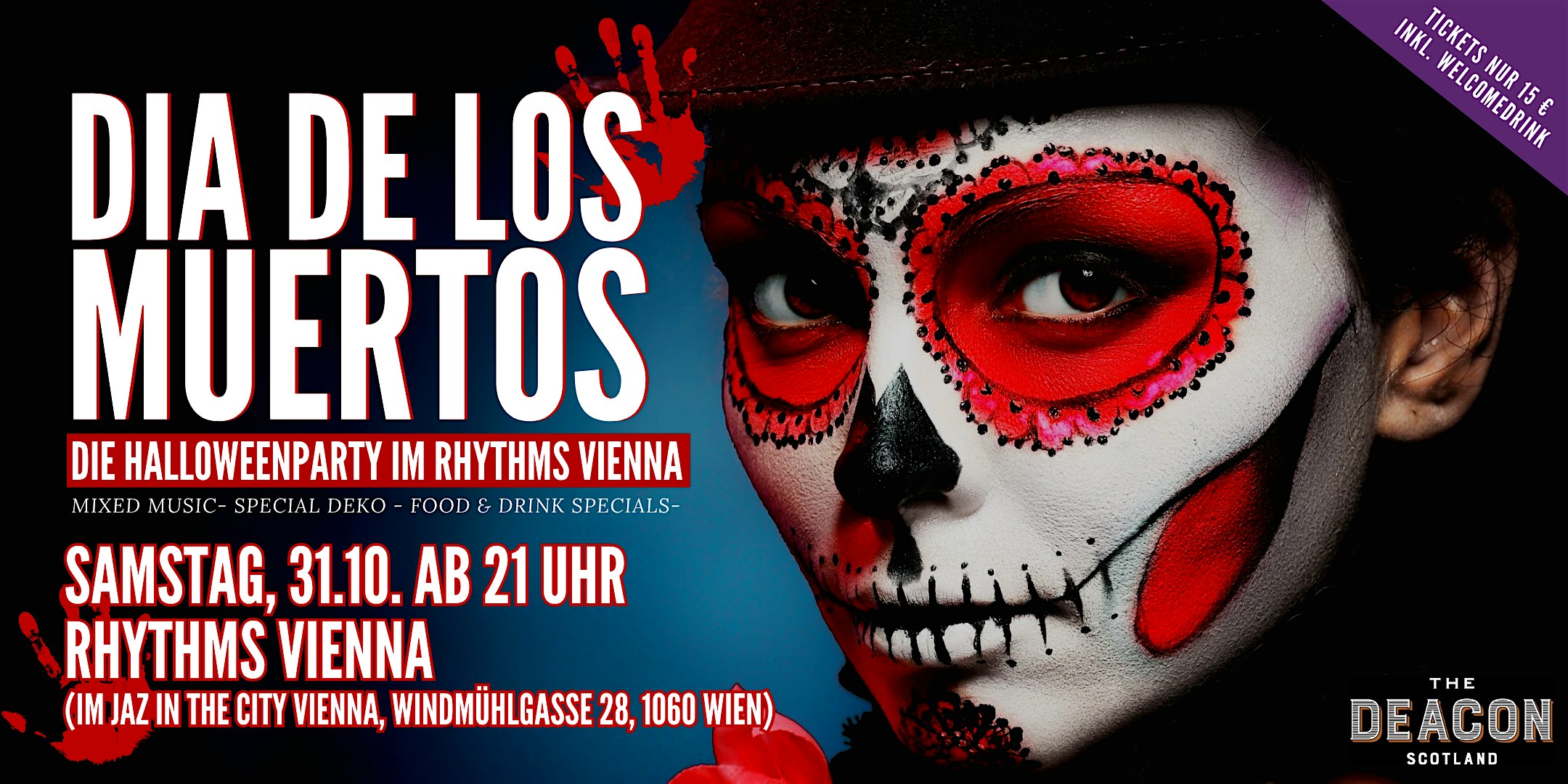 DIA DE LOS MUERTOS - Die Halloweenparty im Jaz in the City Vienna