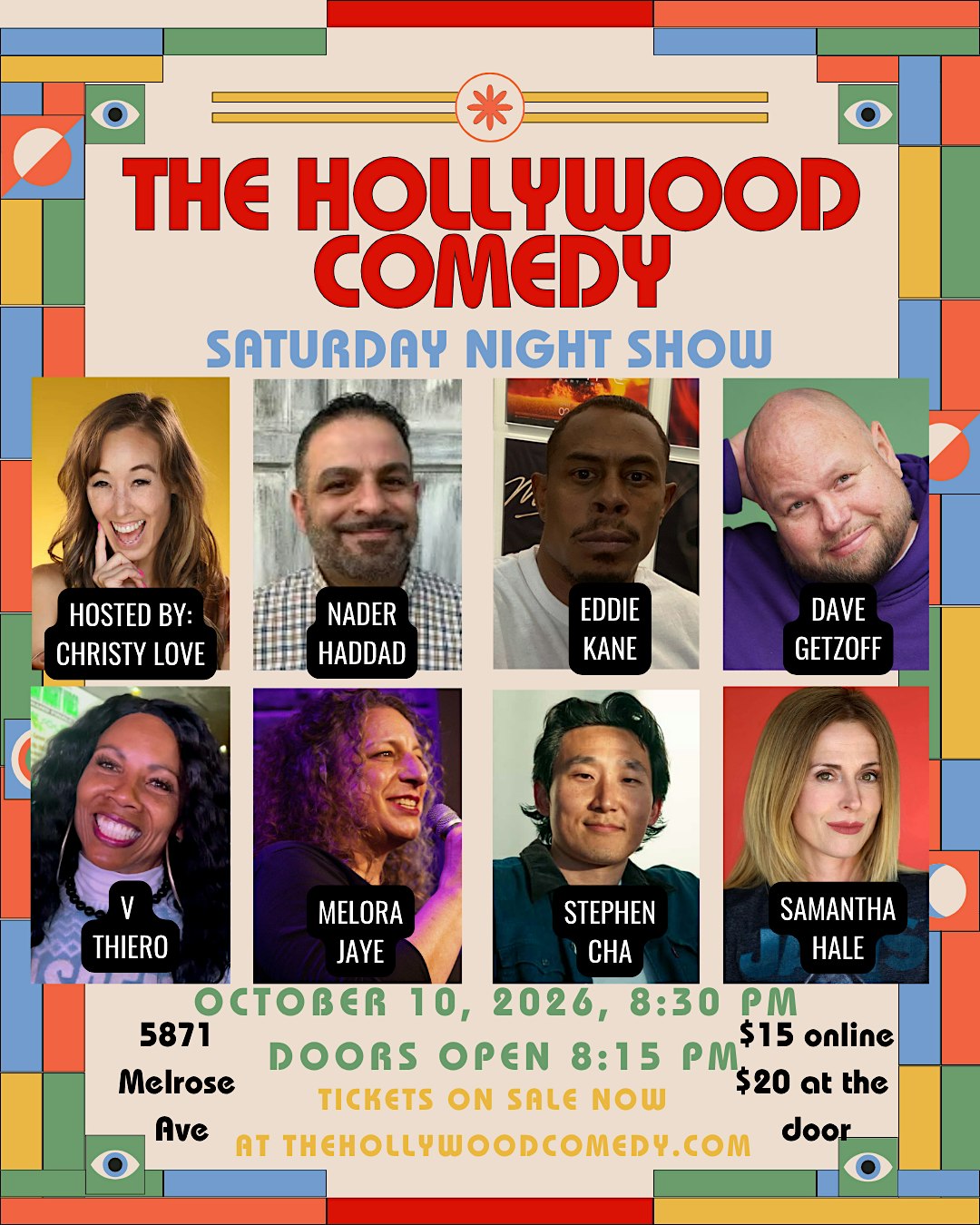 Saturday Night Standup Comedy Performance at The Hollywood Comedy
