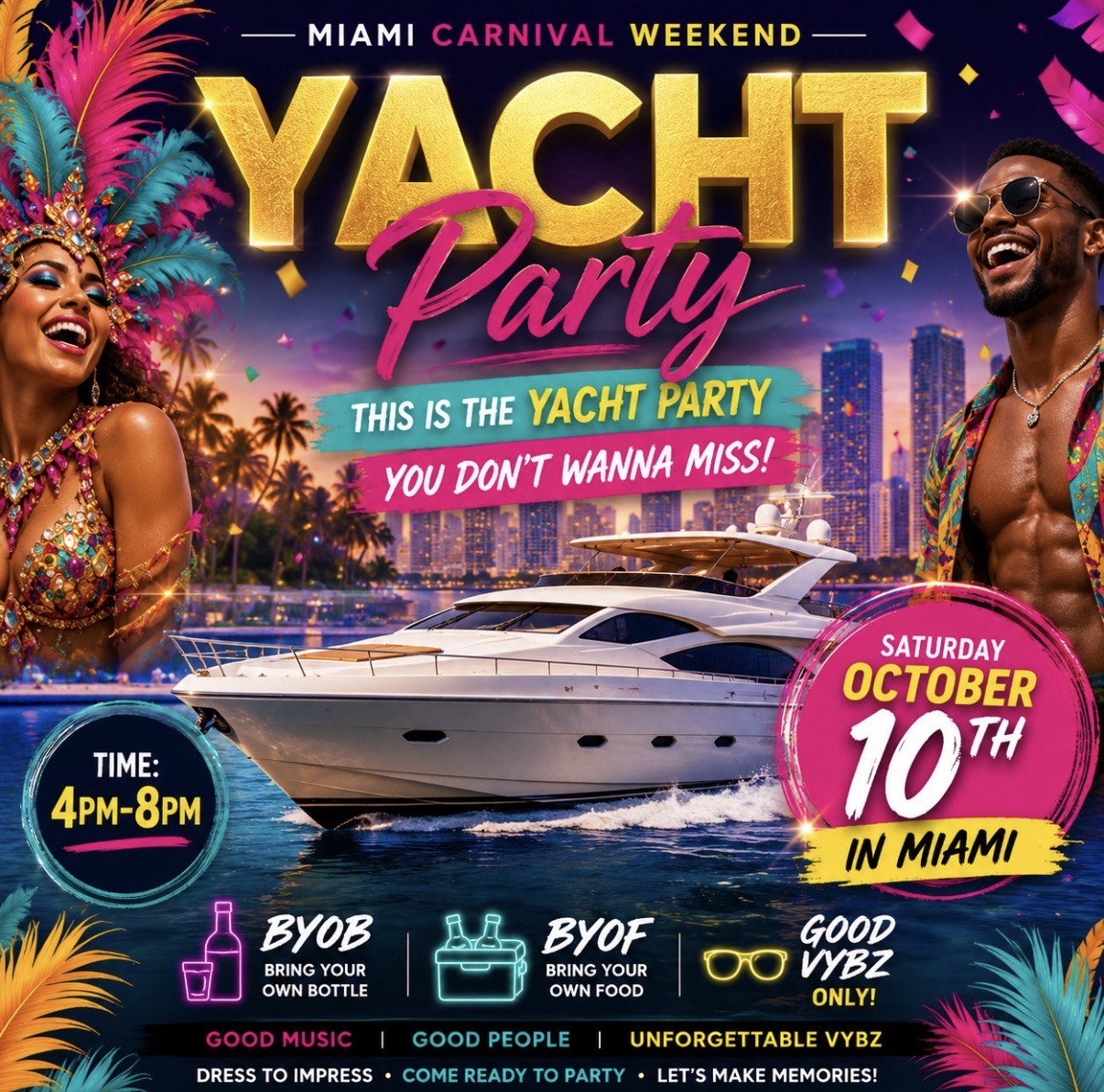 Yacht Party-Miami Carnival Weekend