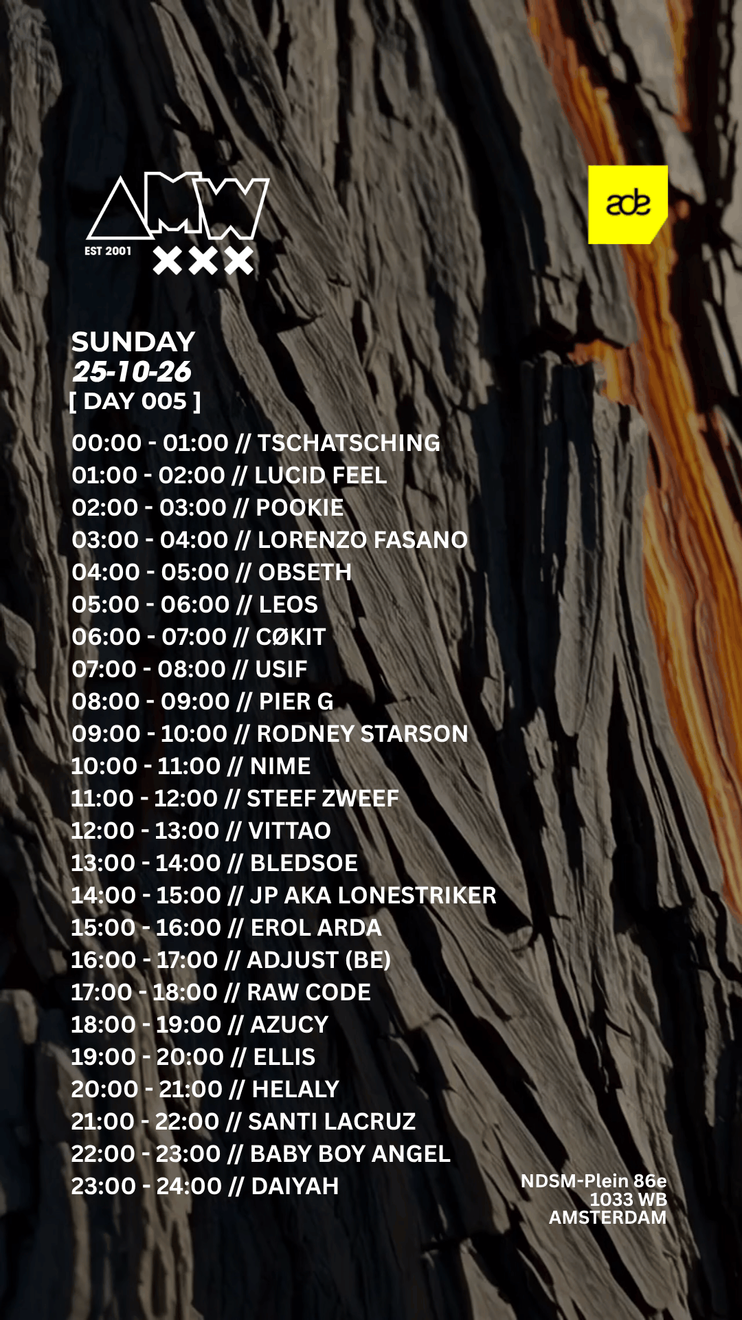 AMW ADE 24/5 DJ Marathon 2026 (DAY 5)