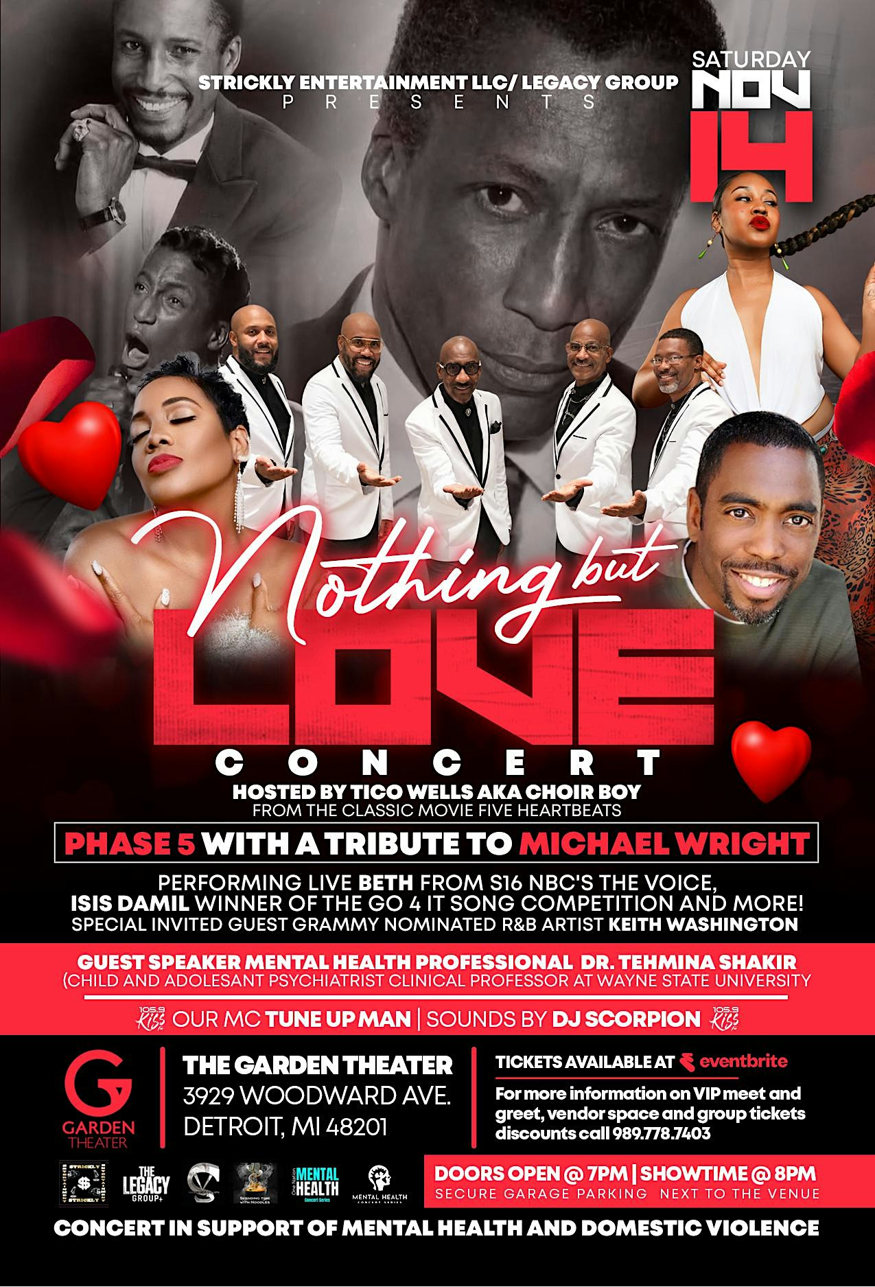 Nothing But Love Concert tribute to Michael Wright hosted by   Choir Boy