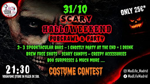 Scary Crawl o Ween & Party-PubCrawl.COSTUME CONTEST!!!