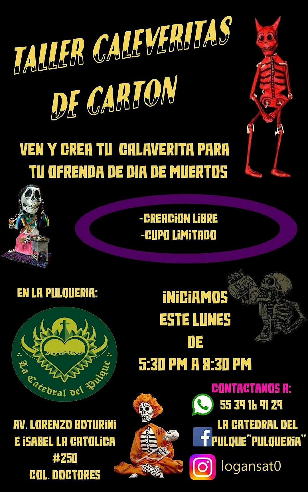 Calaveritas de carton el taller  (Cardboard skullcaps the workshop)