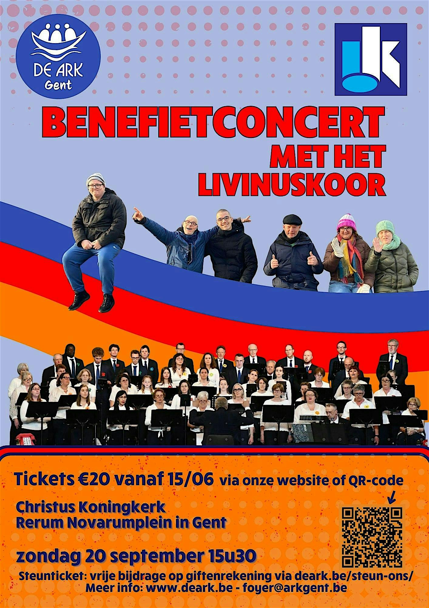Het Livinuskoor zingt tvv de Ark Gent!