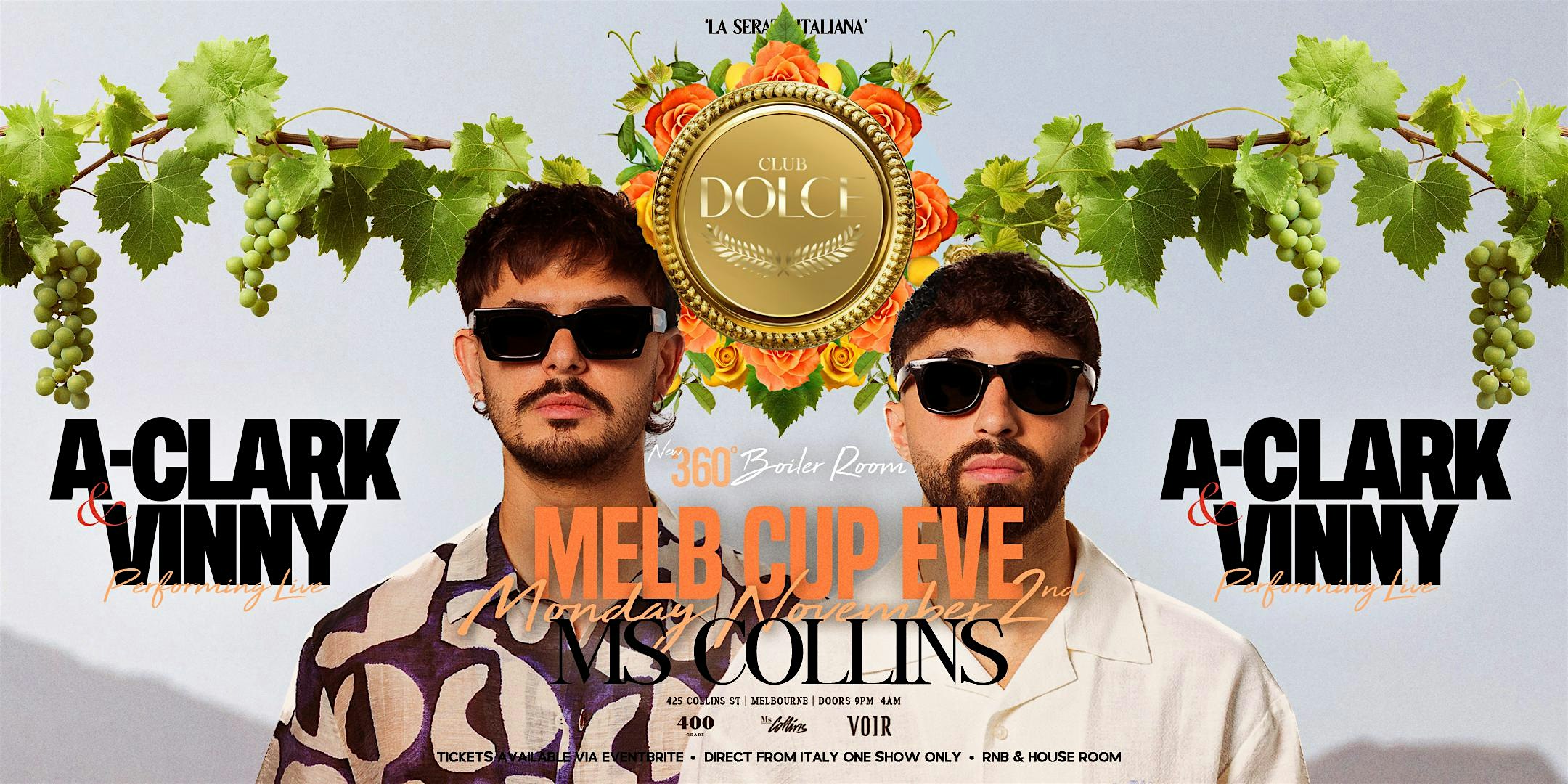 CLUB DOLCE FT. A-CLARK & VINNY LIVE - MELBOURNE NOVEMBER 2ND