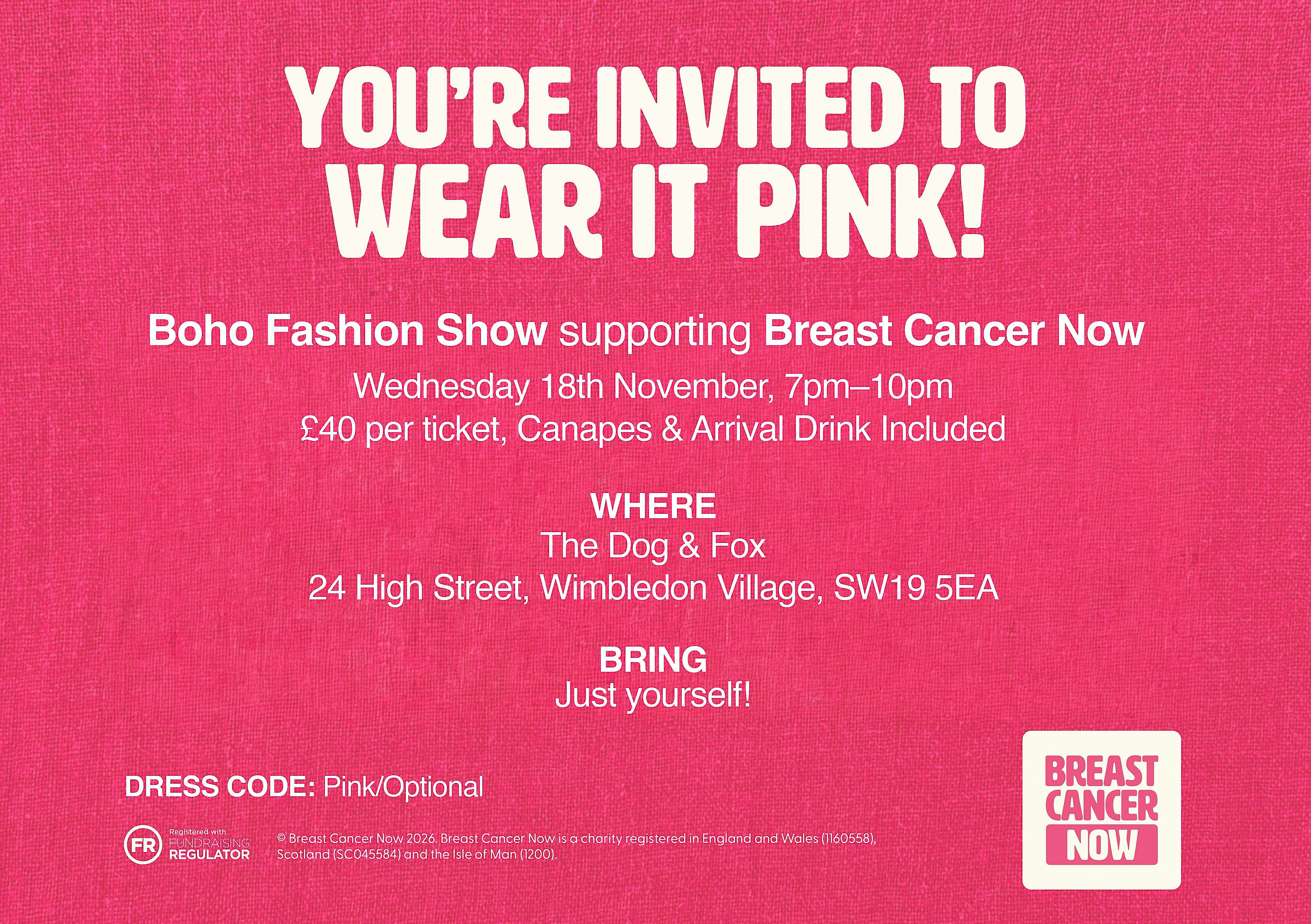 BREAST CANCER NOW FASHION SHOW