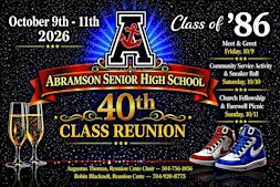 Marion Abramson Senior High Class of '86 Reunion ~ 10/9 - 10/11