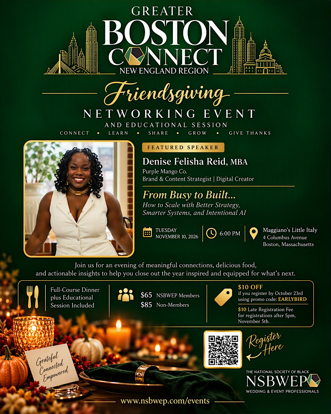 Boston | Friendsgiving with Denise Reid of Purple Mango Co.