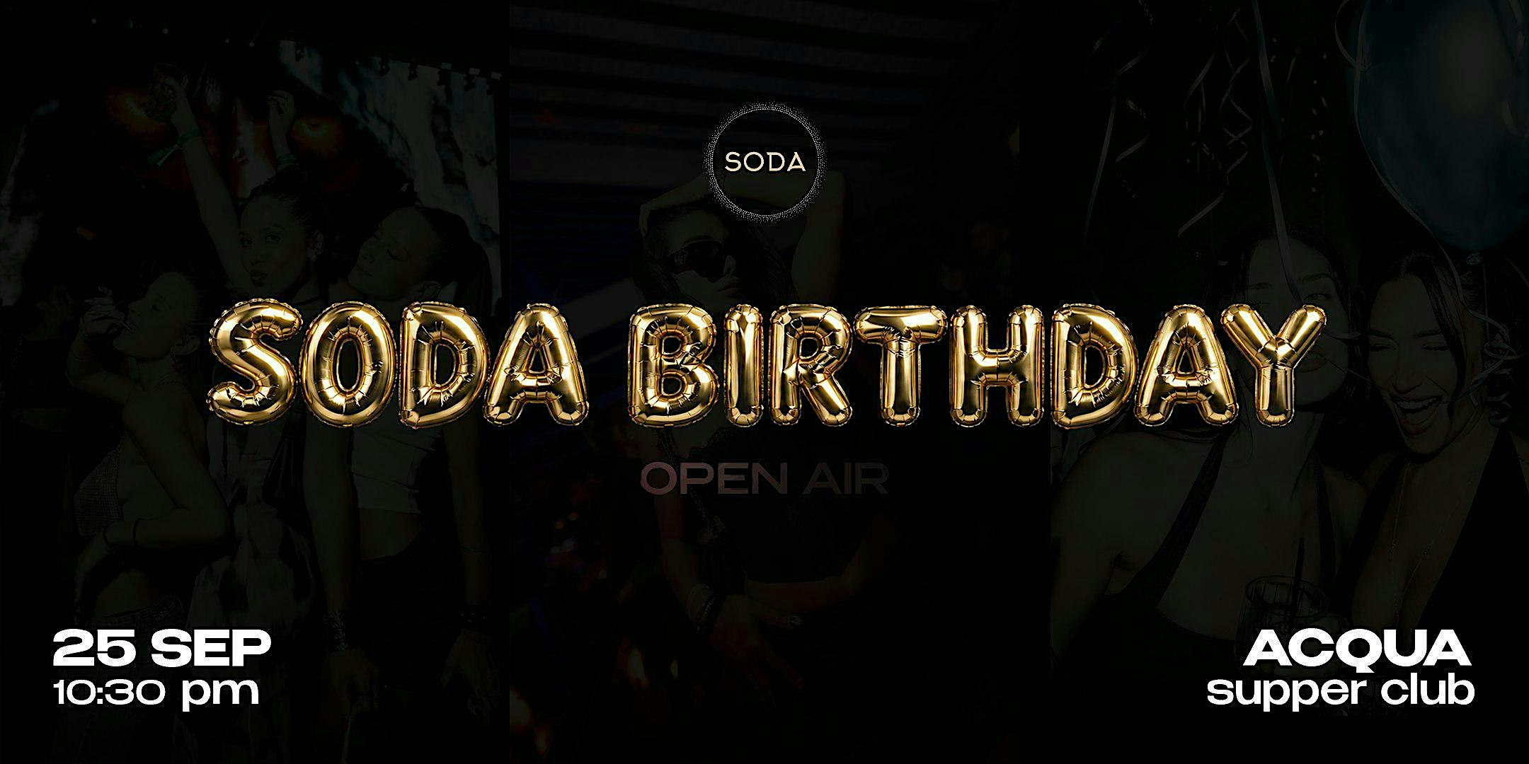 SODA BIRTHDAY PARTY