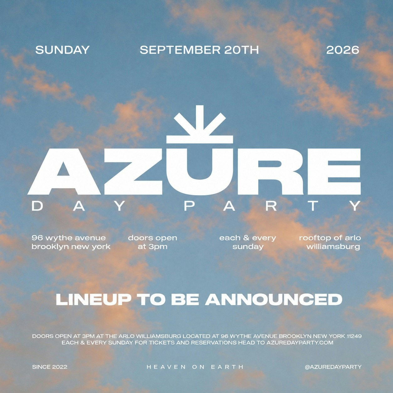 Azure Day Party  September 20th
