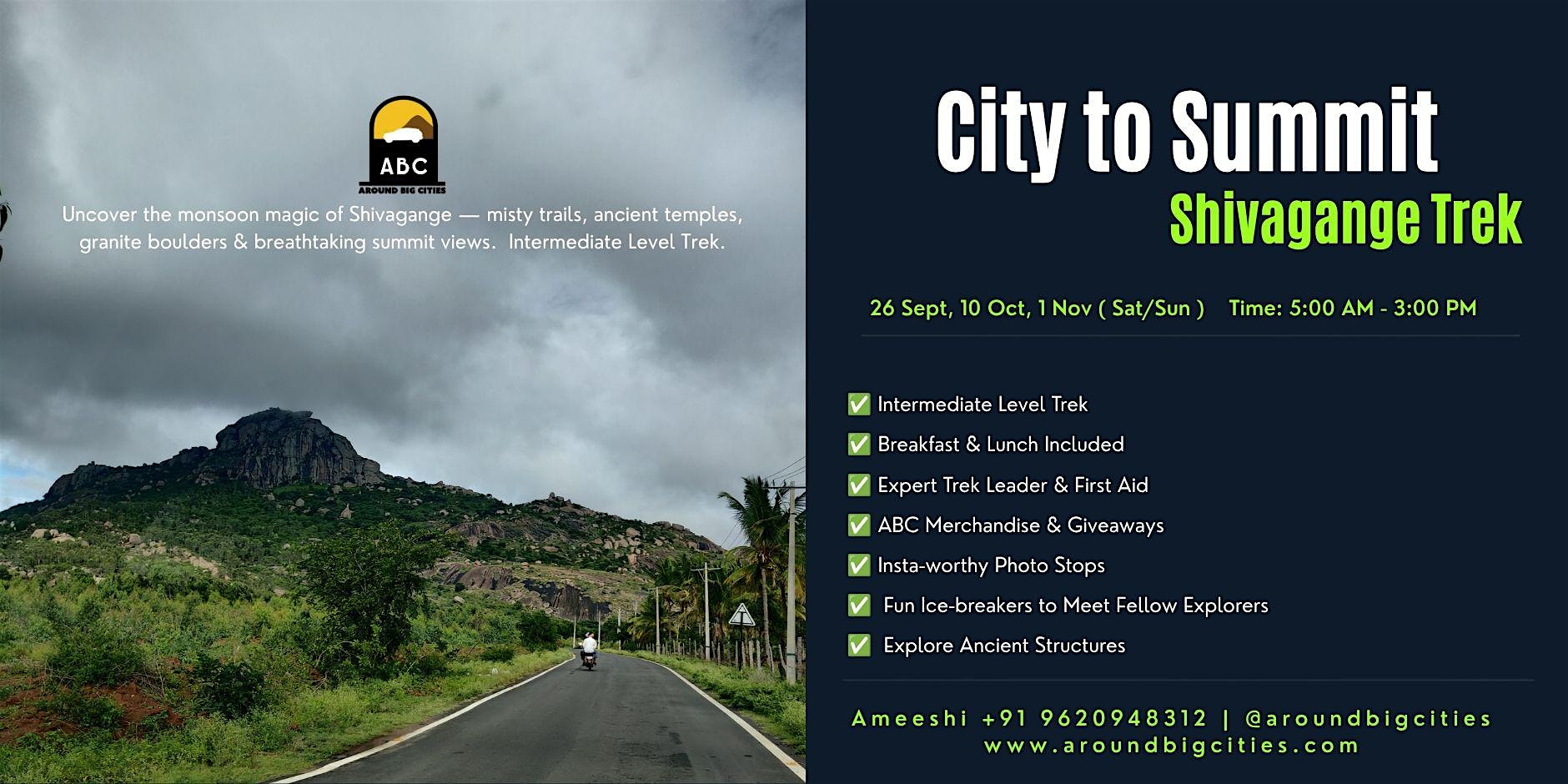 City to Summit - Shivagange Trek - October