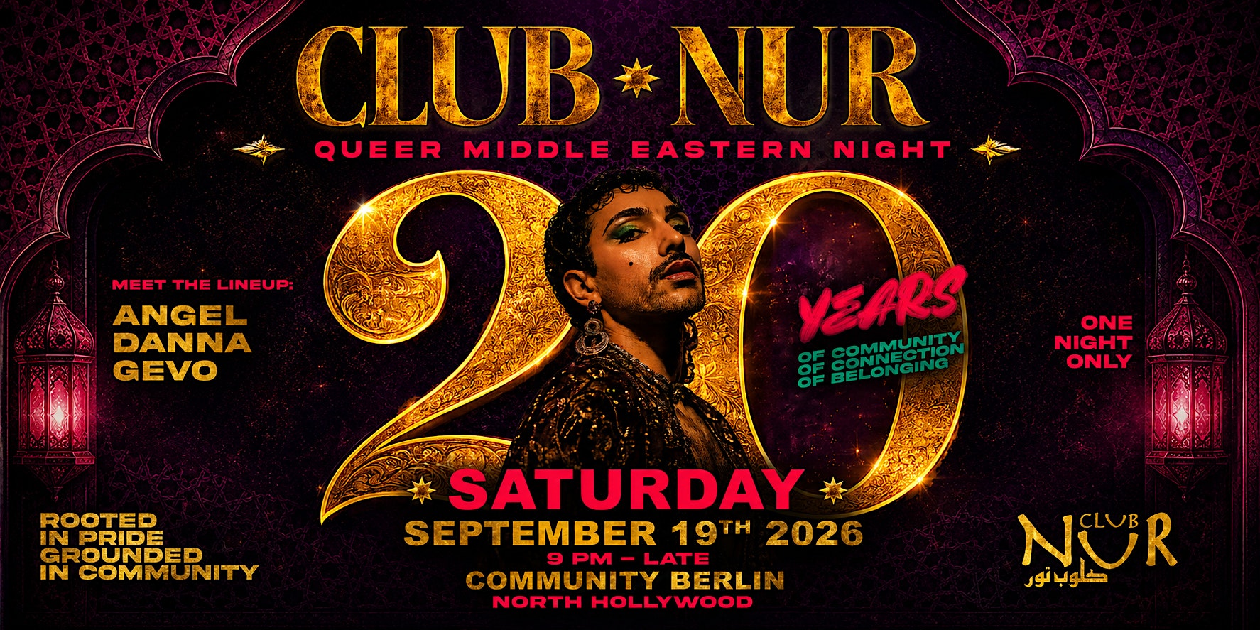 CLUB NUR  - Queer Middle Eastern Night— 20 Year Anniversary