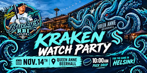 KRAKEN WATCH PARTY - Put on by former Seattle Mariner Bucky Jacobsen