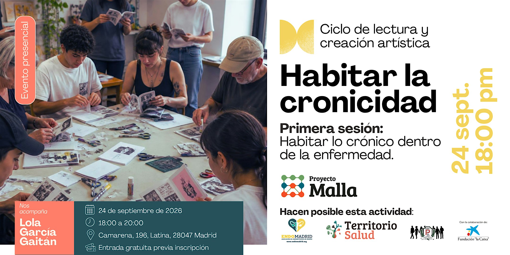 Ciclo de lectura y creación artística: Habitar la cronicidad.