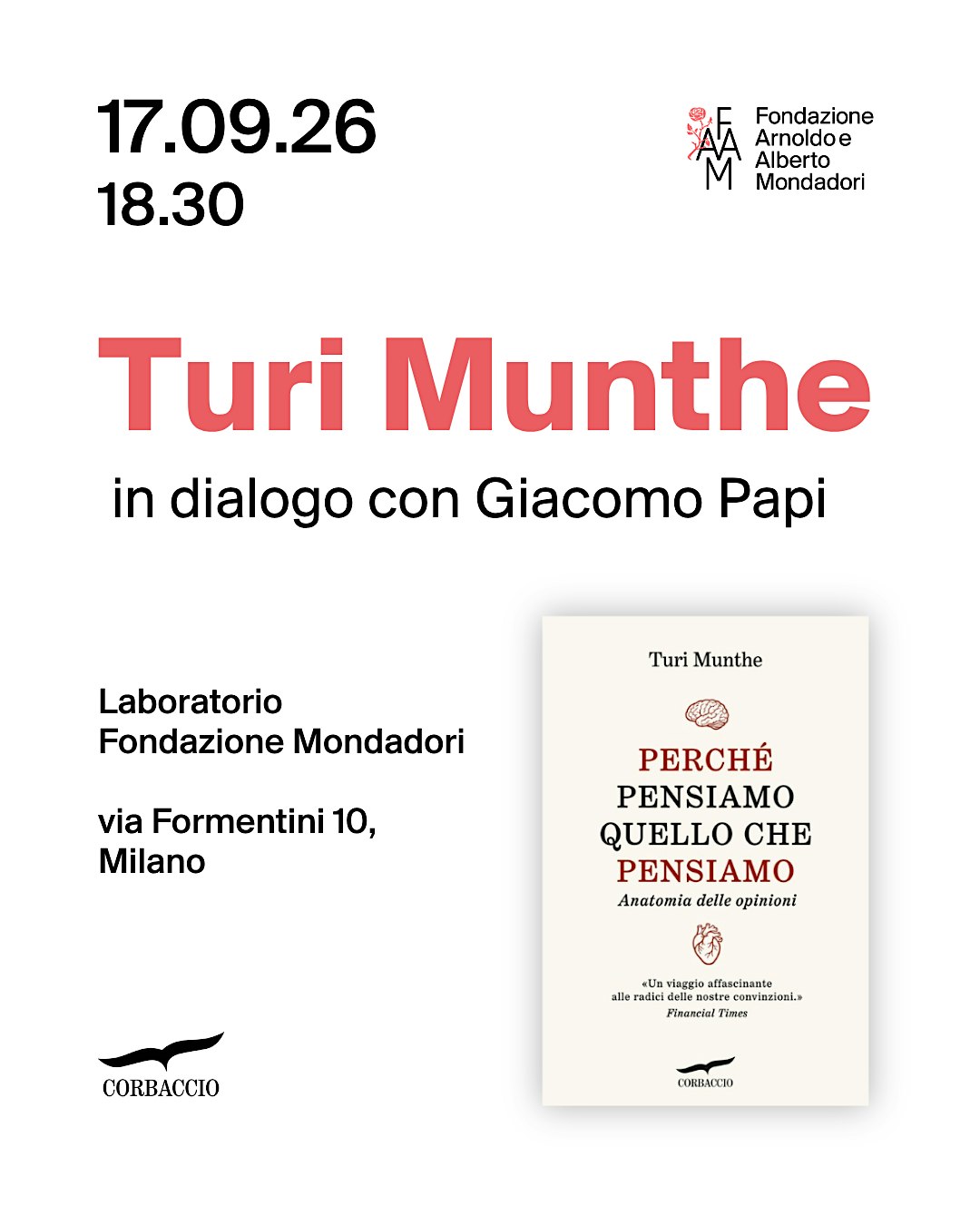 Turi Munthe presenta “Perché pensiamo quello che pensiamo”