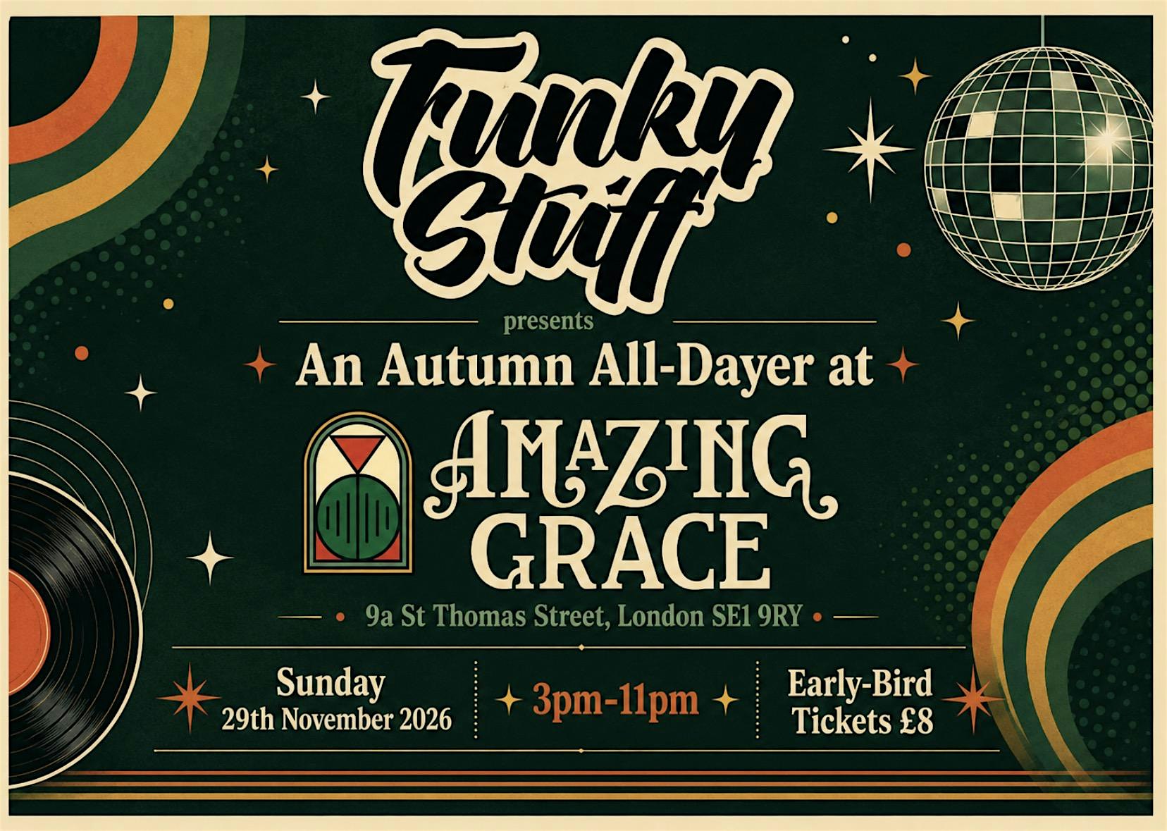 Funky Stuff Club Events presents the Autumn  All-Dayer at Amazing Grace
