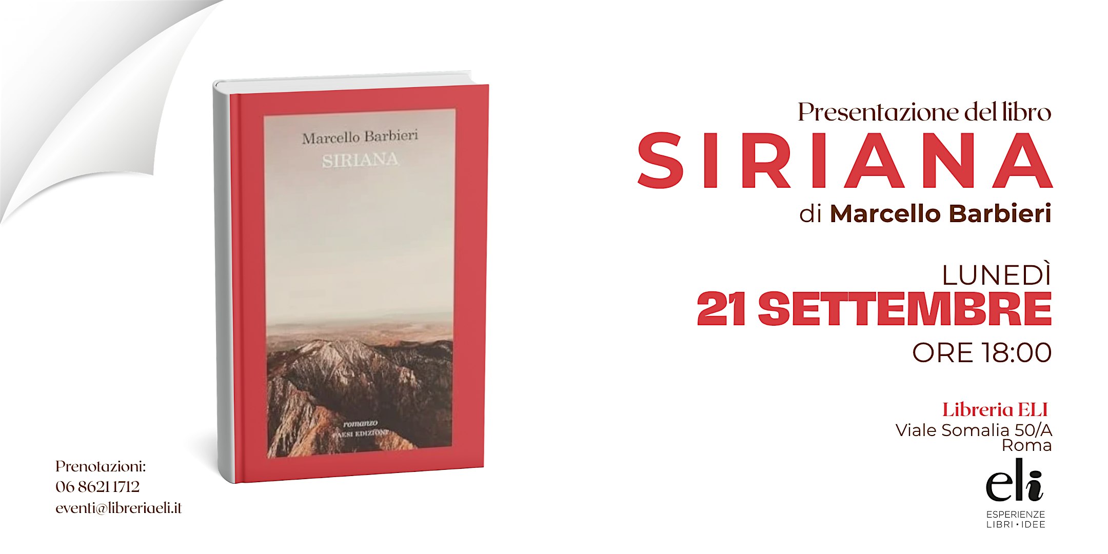 Presentazione del libro "Siriana" di Marcello Barbieri
