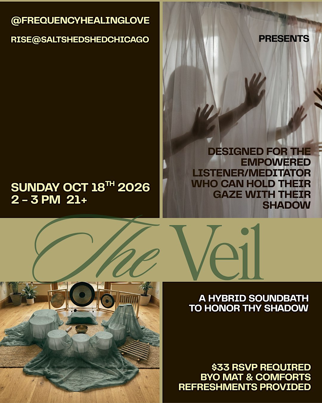 'The Veil' @frequencyhealinglove sound bath to honor thy Shadow